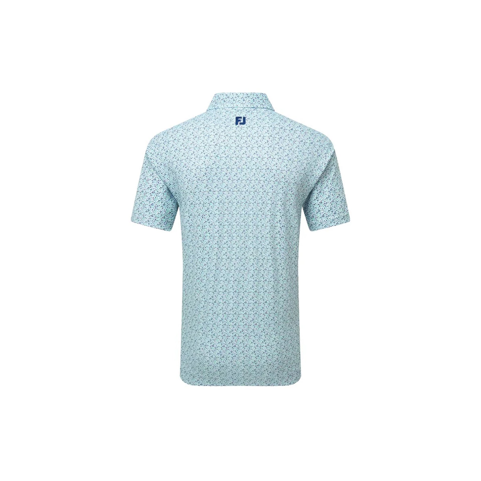 FJ GAMER PRINT PIQUE WHT/STEEL BLUE/NVY/SEAFOAM XL