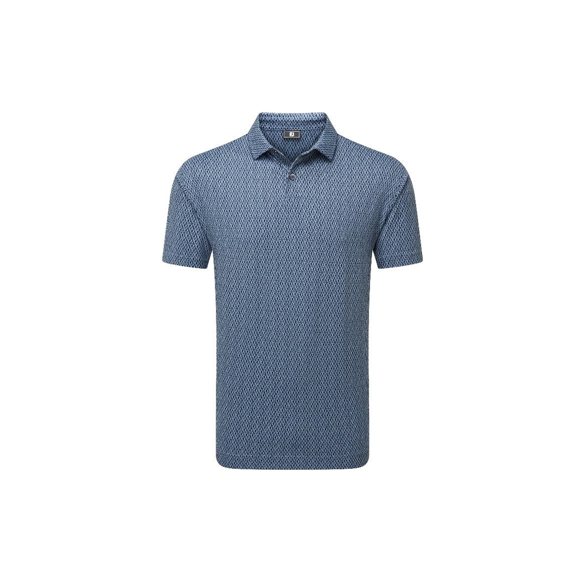 FJ MODERNIST GEO PIQUE STEEL BLUE/NVY 3XL