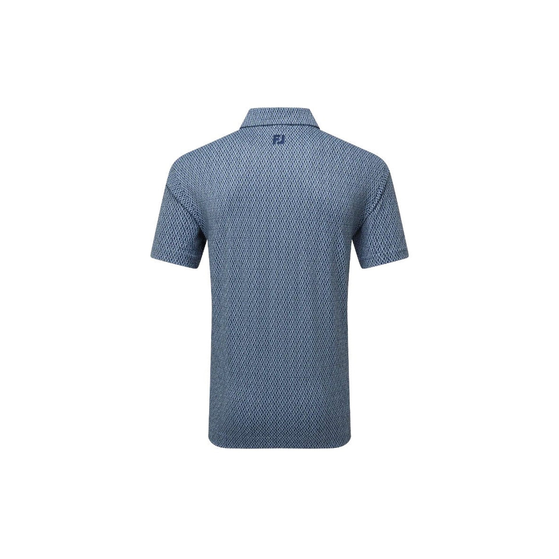 FJ MODERNIST GEO PIQUE STEEL BLUE/NVY XL