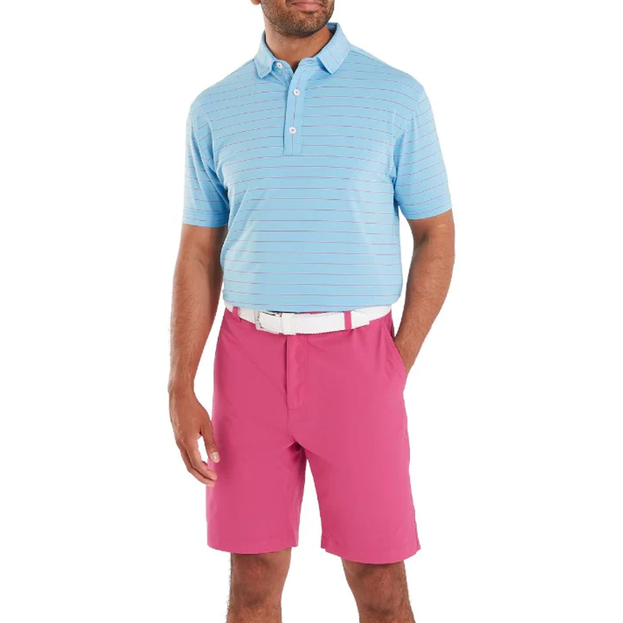 FJ OPEN PRINTSTRIPE LISLE AIR BLUE/MAGENTA XL