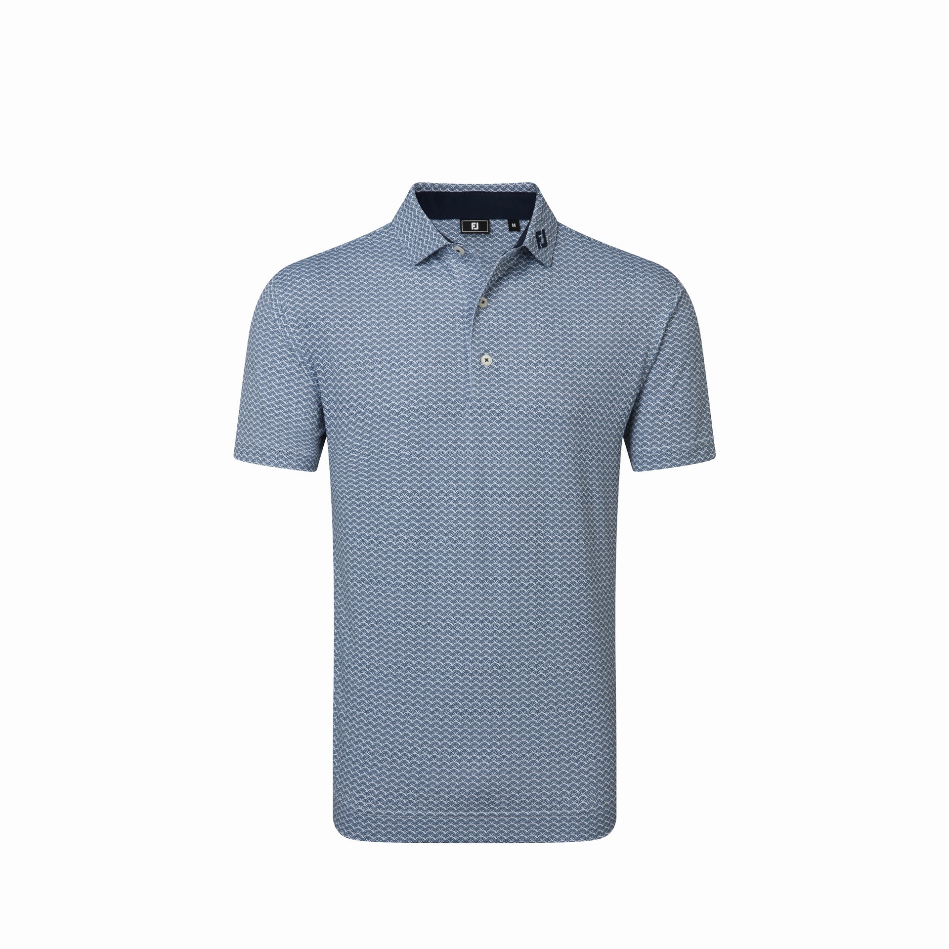 SCALLOP GEO PIQUE NAVY