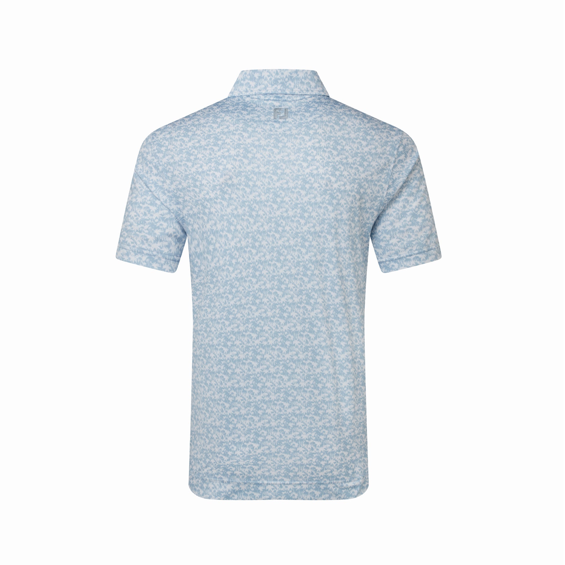 HIDDEN PALM PRINT LISLE CHAMBRAY / WHITE