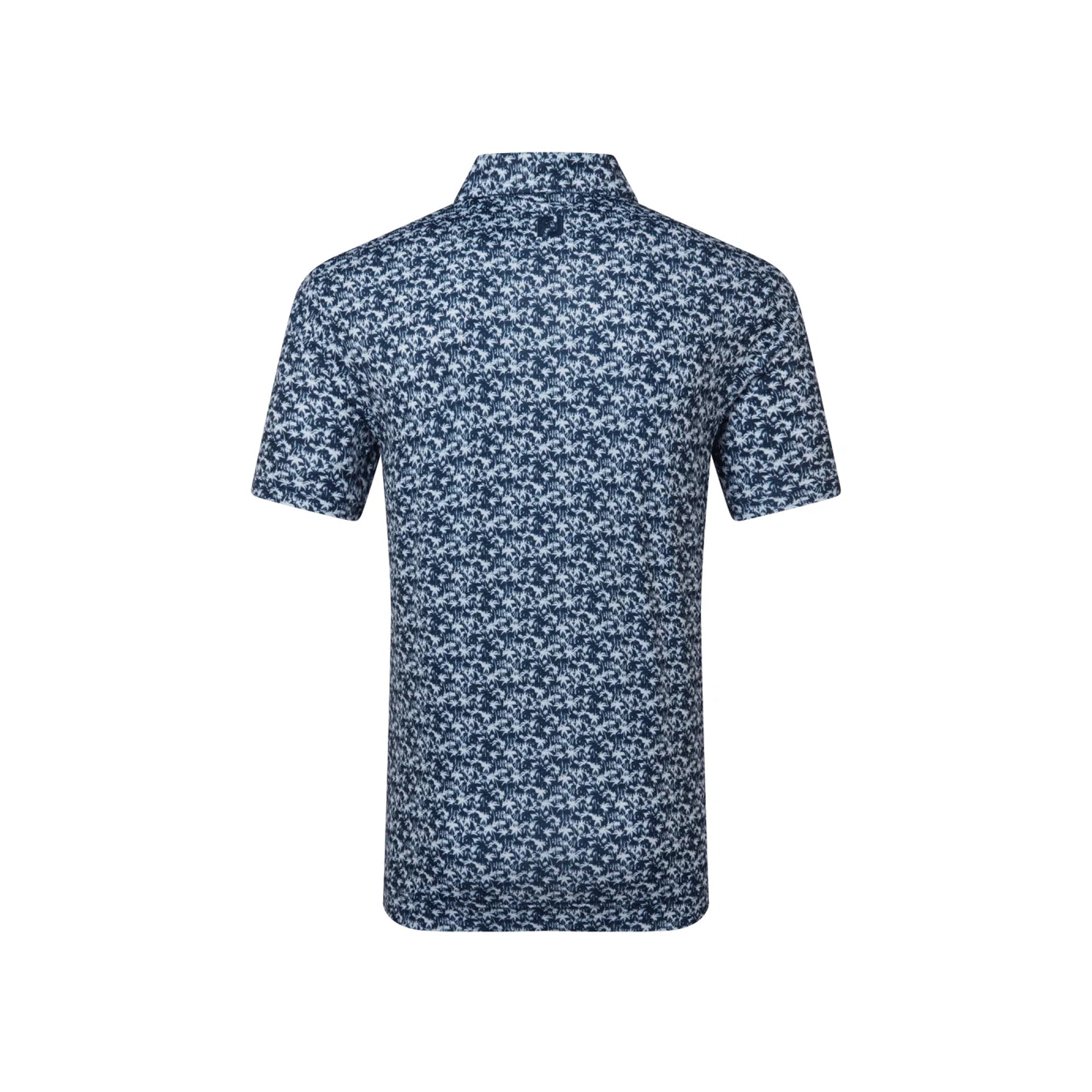 HIDDEN PALM PRINT LISLE NAVY / WHITE