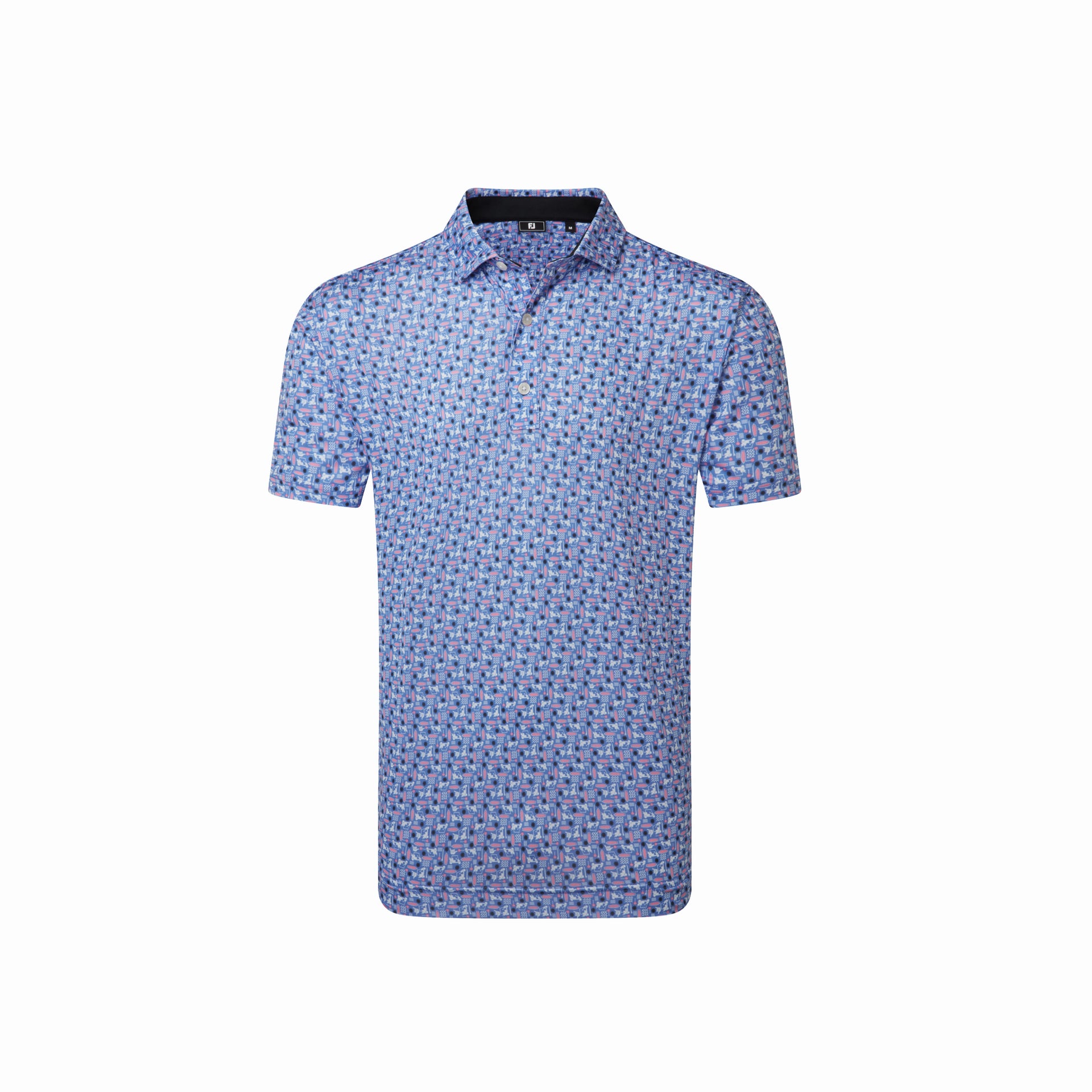 FJ SURFS UP PRINT LISLE WHITE/VIVID VIOLET/PINK POP/BLACK