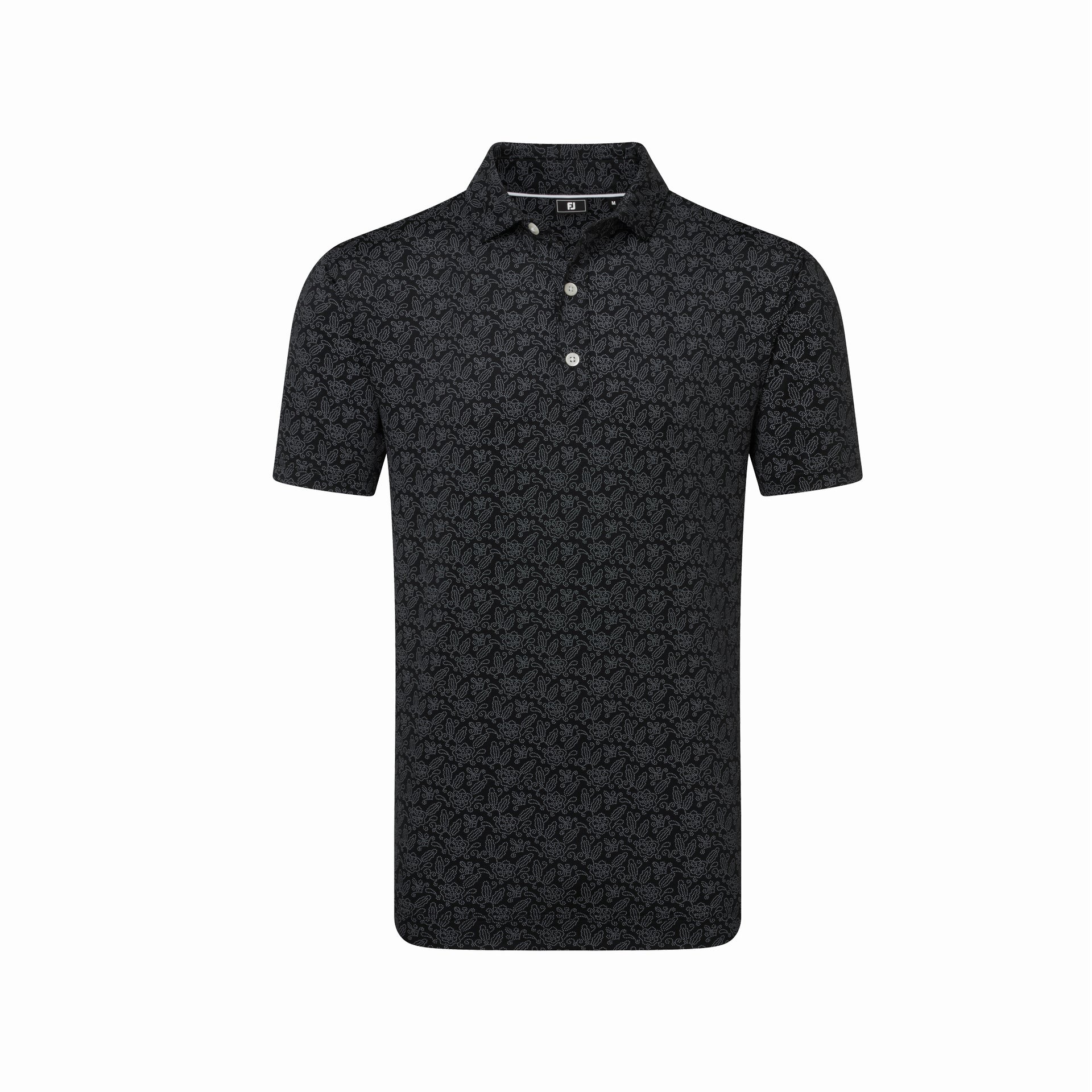 WINGTIP FLORAL LISLE BLACK / WHITE