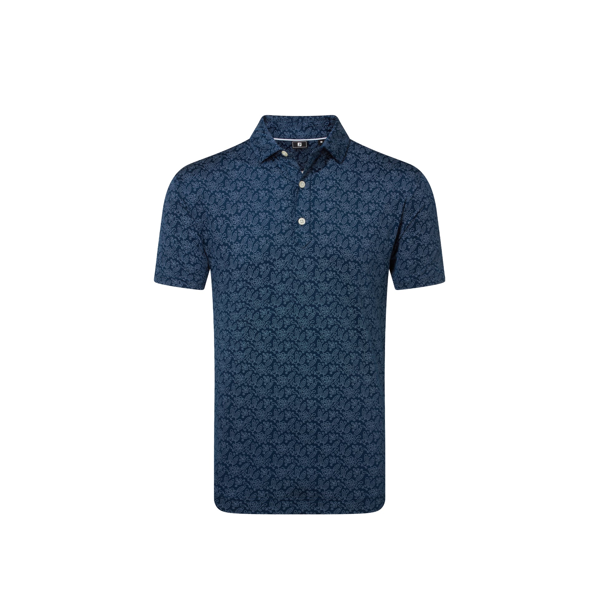WINGTIP FLORAL LISLE NAVY / WHITE
