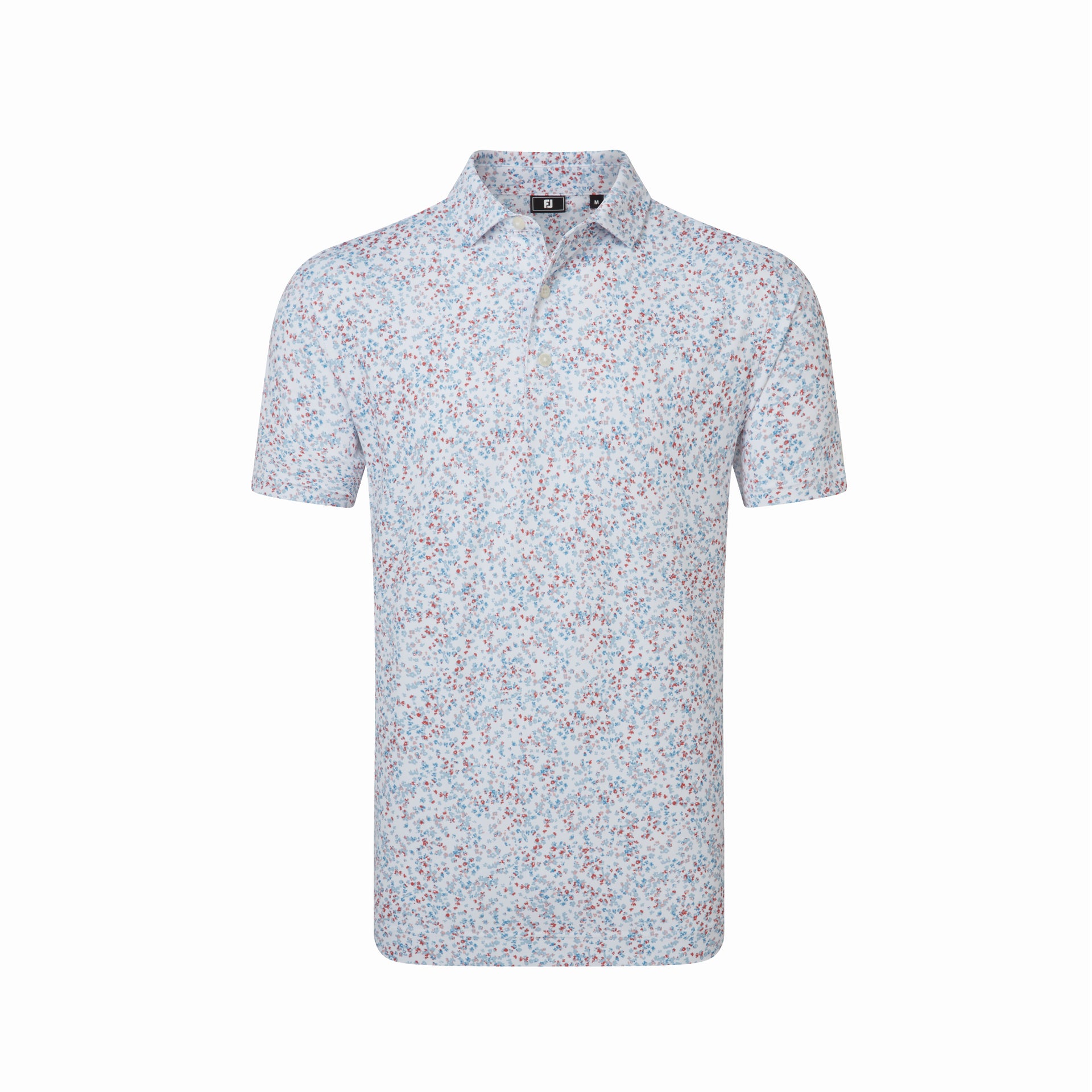 WATERCOLOUR FLORAL PRINT PIQUE WHITE / CHAMBRAY / NANTUCKET RED