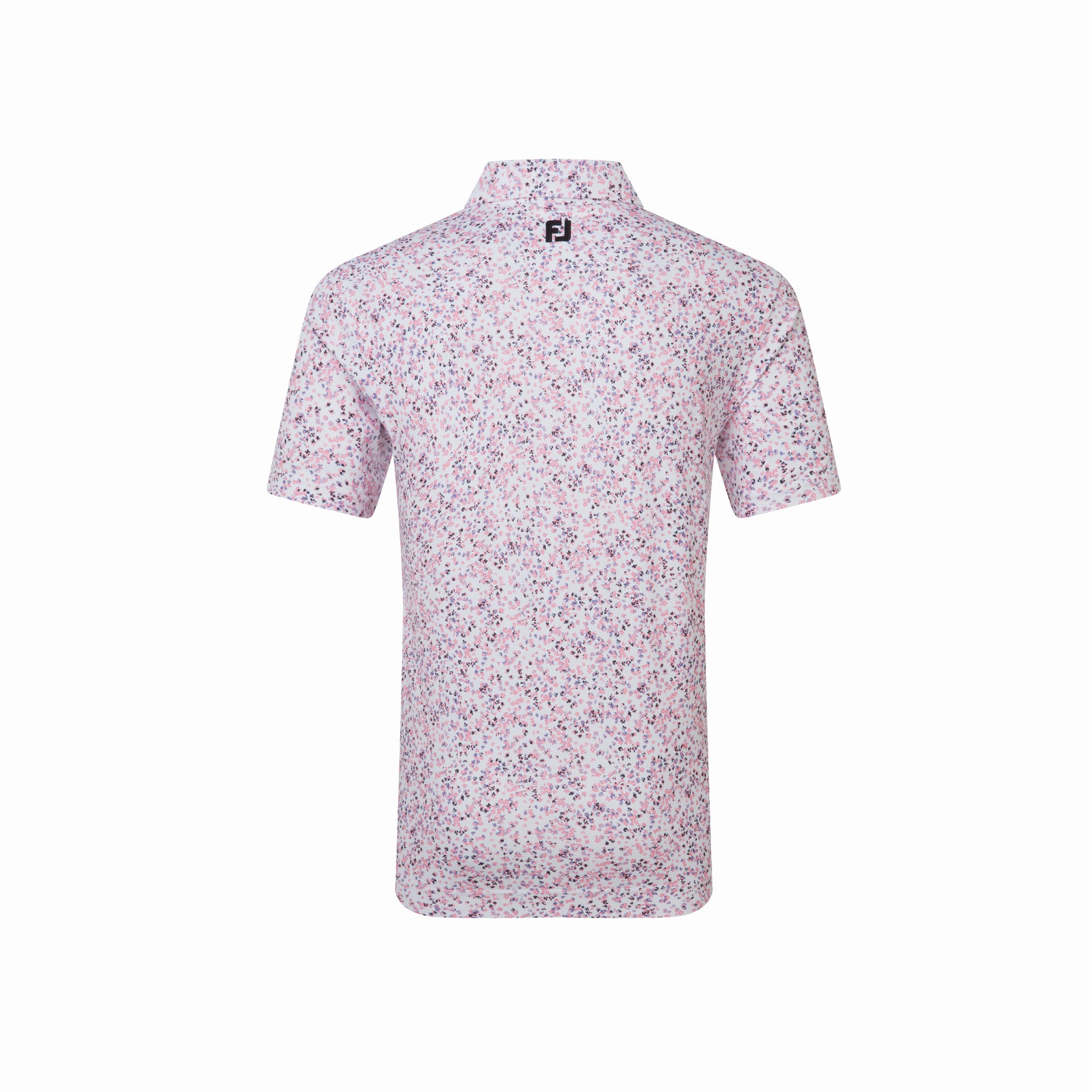 WATERCOLOUR FLORAL PRINT PIQUE WHITE / PINK POP / BLACK