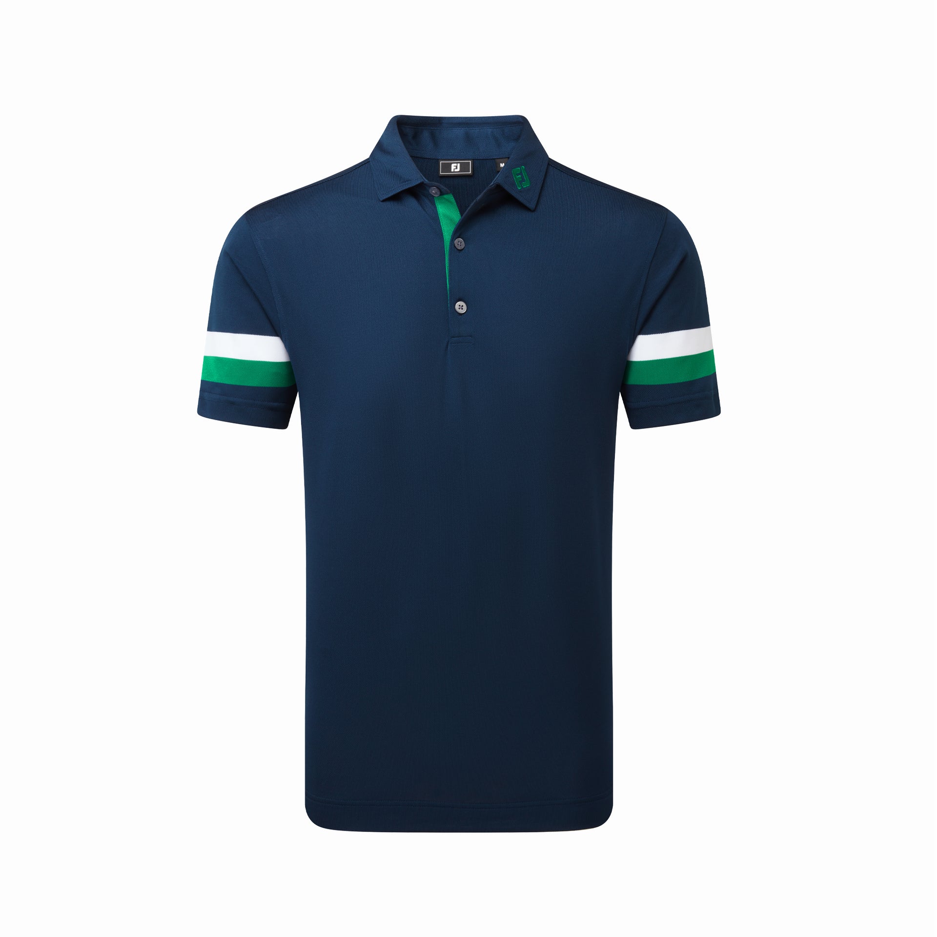 SLEEVE STRIPE PIQUE NAVY / FIELD GREEN / WHITE