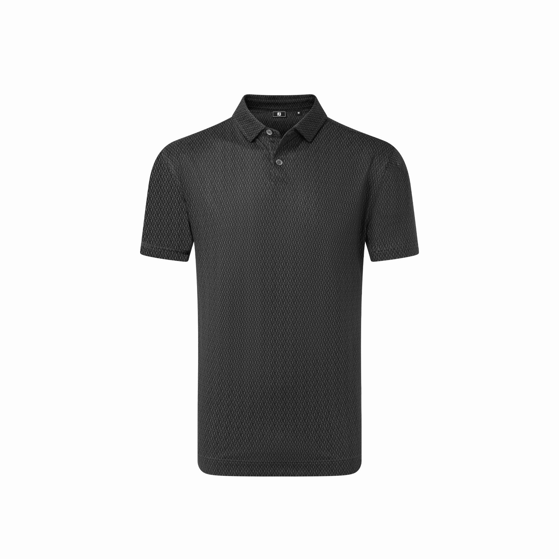 FJ MODERNIST GEO PIQUE CHARCOAL/BLACK