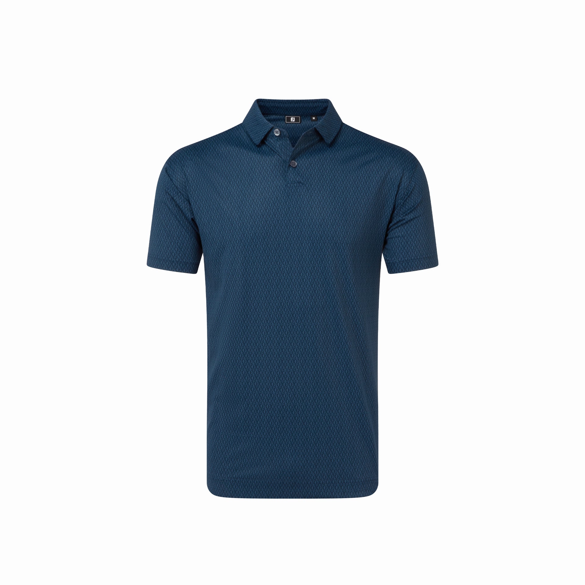 FJ MODERNIST GEO PIQUE NAVY TONAL