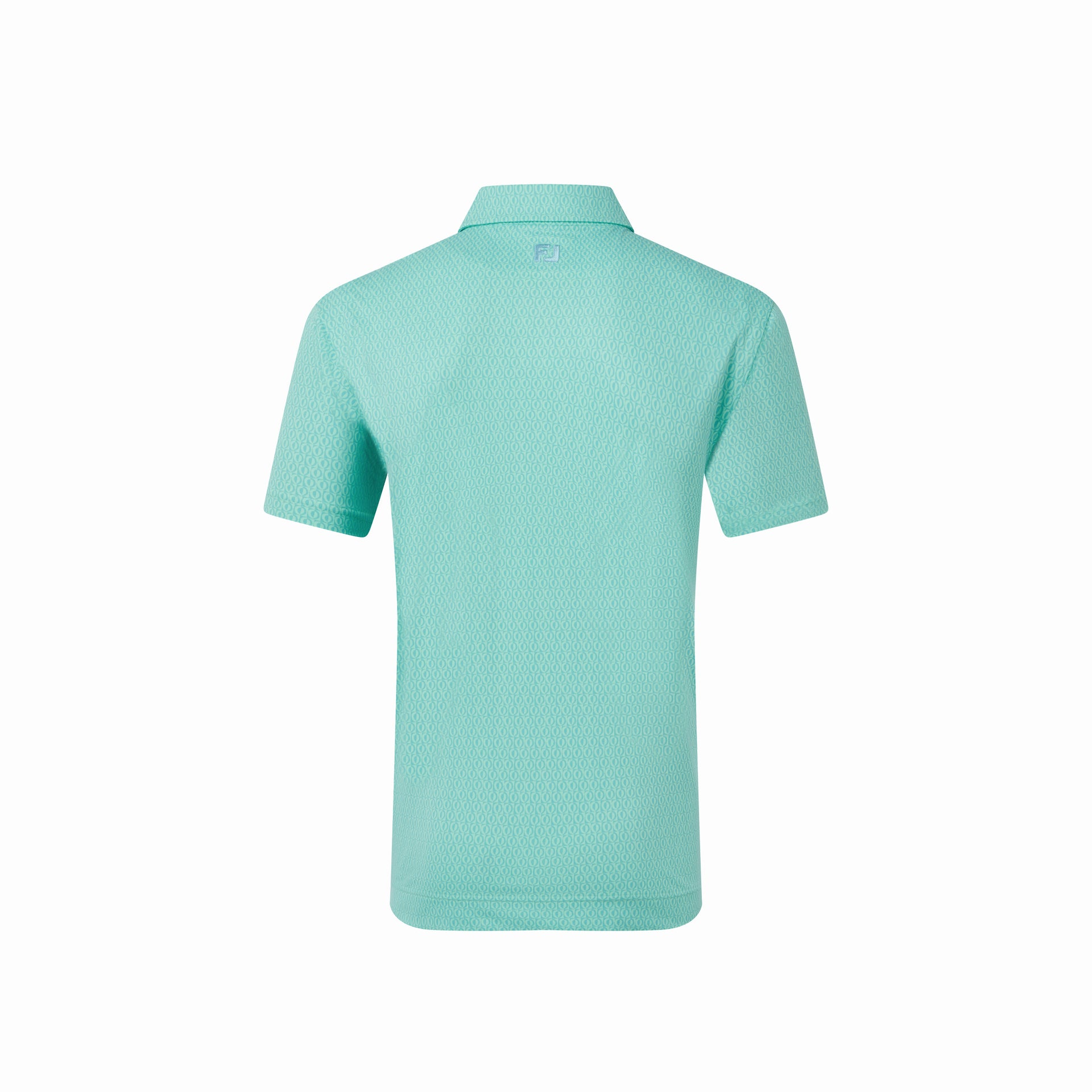 FJ MODERNIST GEO PIQUE BLUE REEF/SEA GLASS