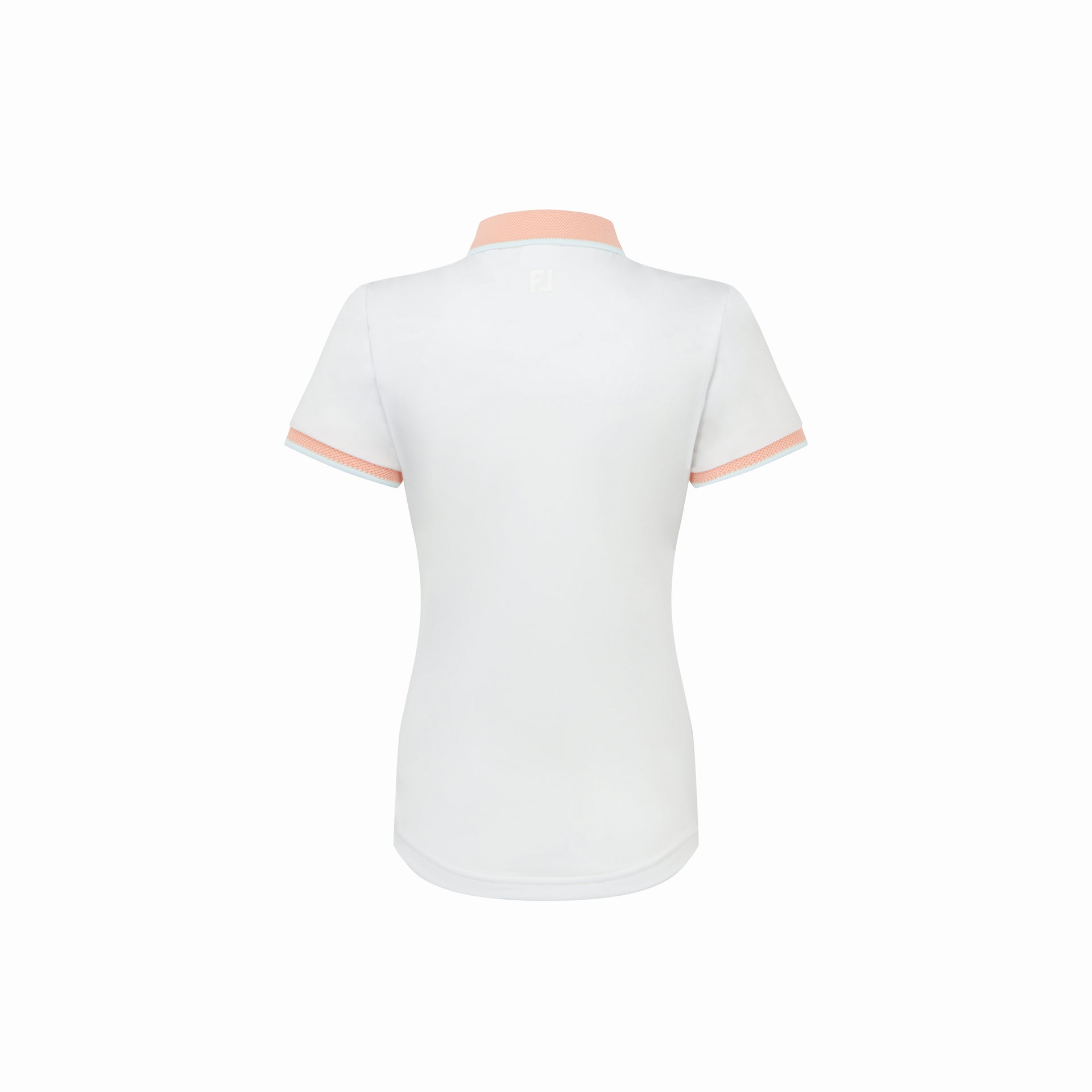 FJ CAP SLEEVE POLO WHITE / DESERT PEACH