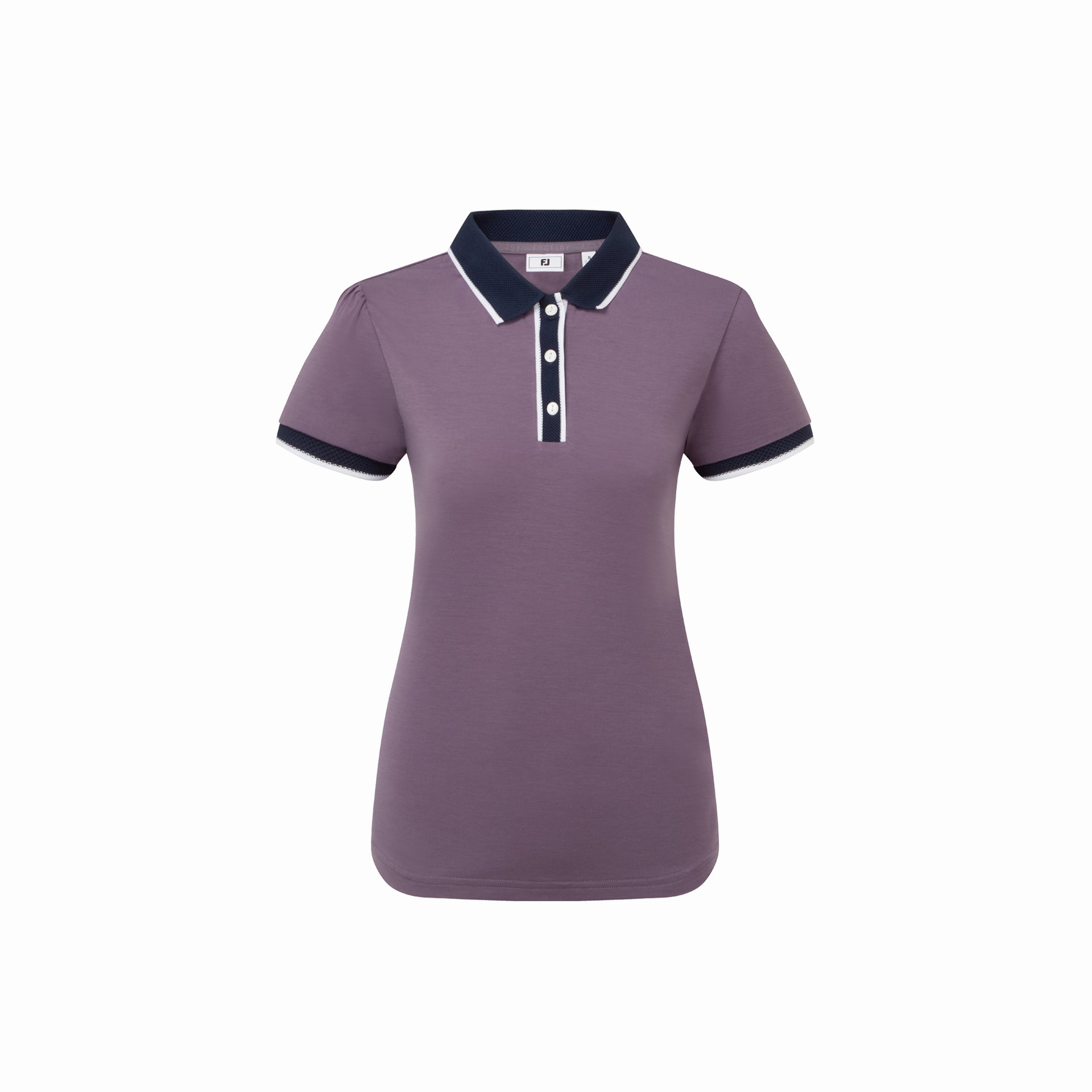 FJ CAP SLEEVE POLO DUSTY VIOLET / NAVY