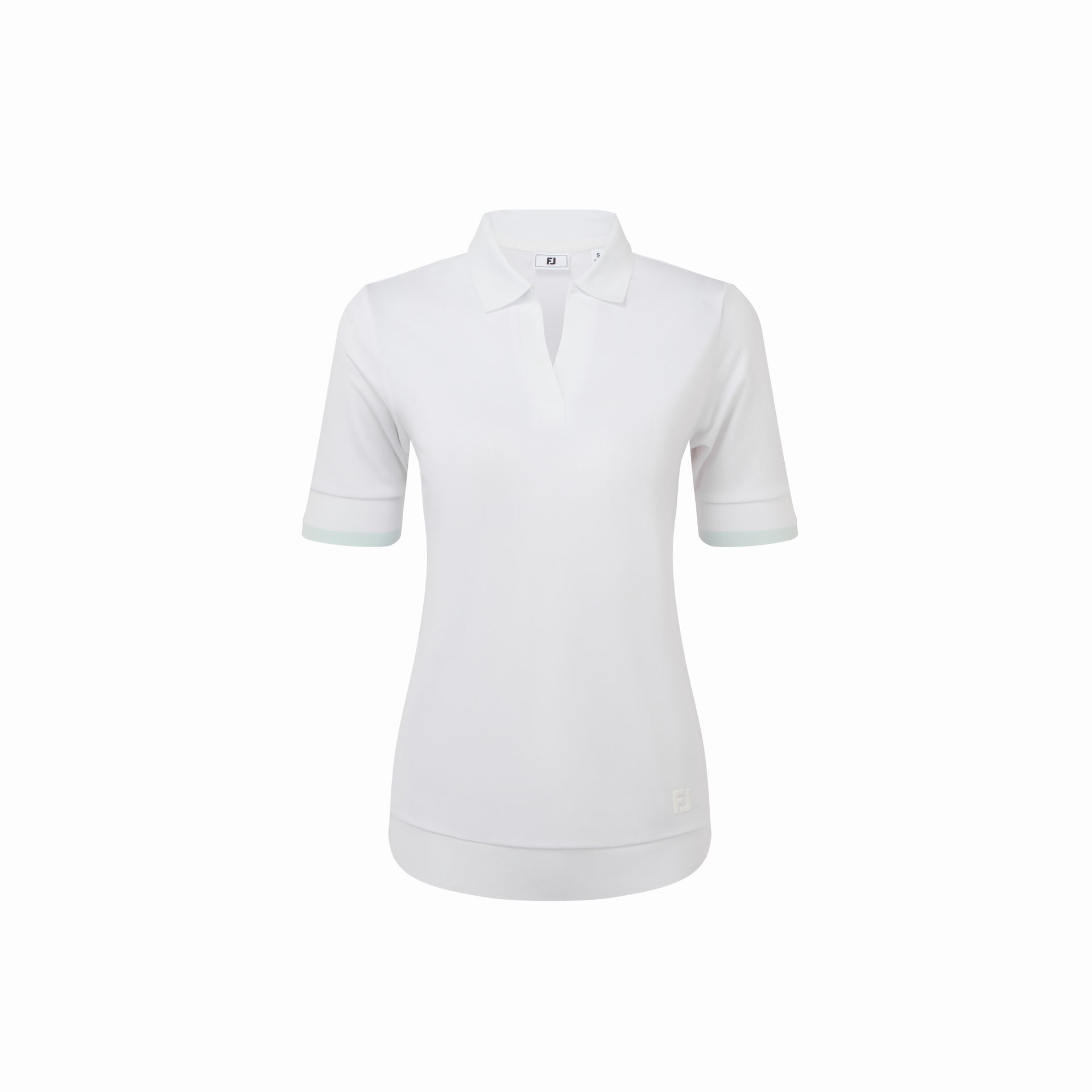 TEXTURE KNIT POLO WHITE / GLACIAL BLUE