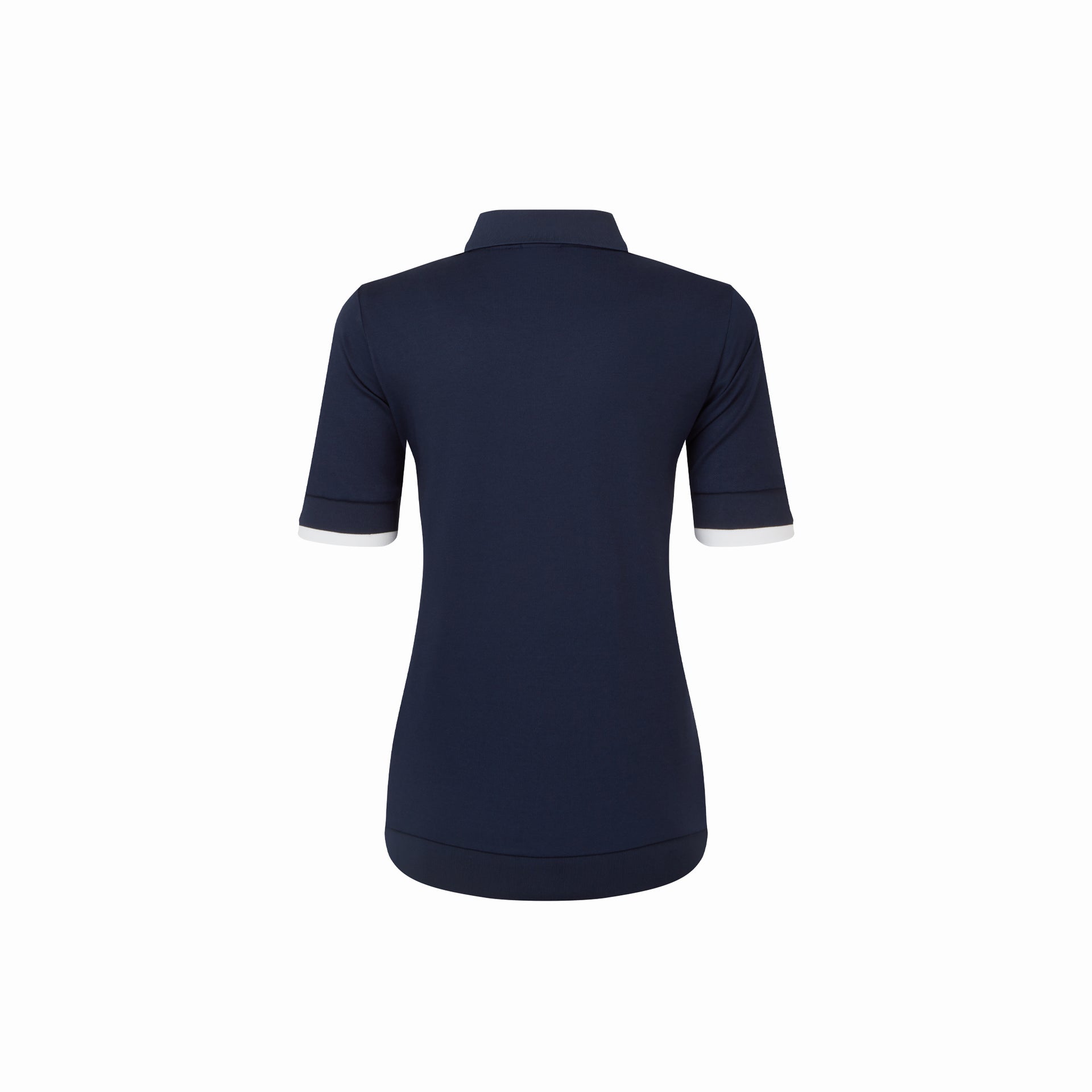 TEXTURE KNIT POLO NAVY / WHITE