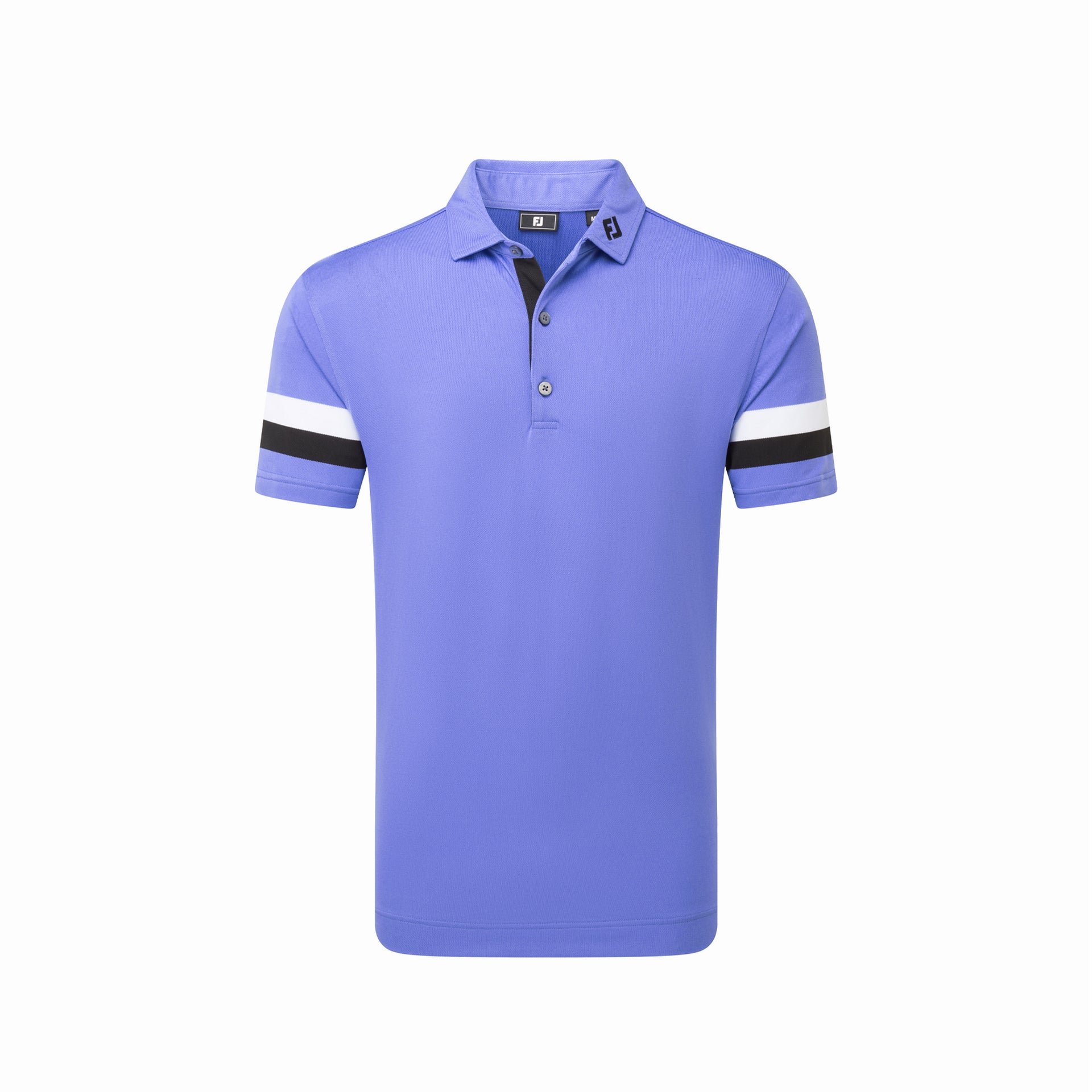 SLEEVE STRIPE PIQUE VIVID VIOLET / BLACK / WHITE