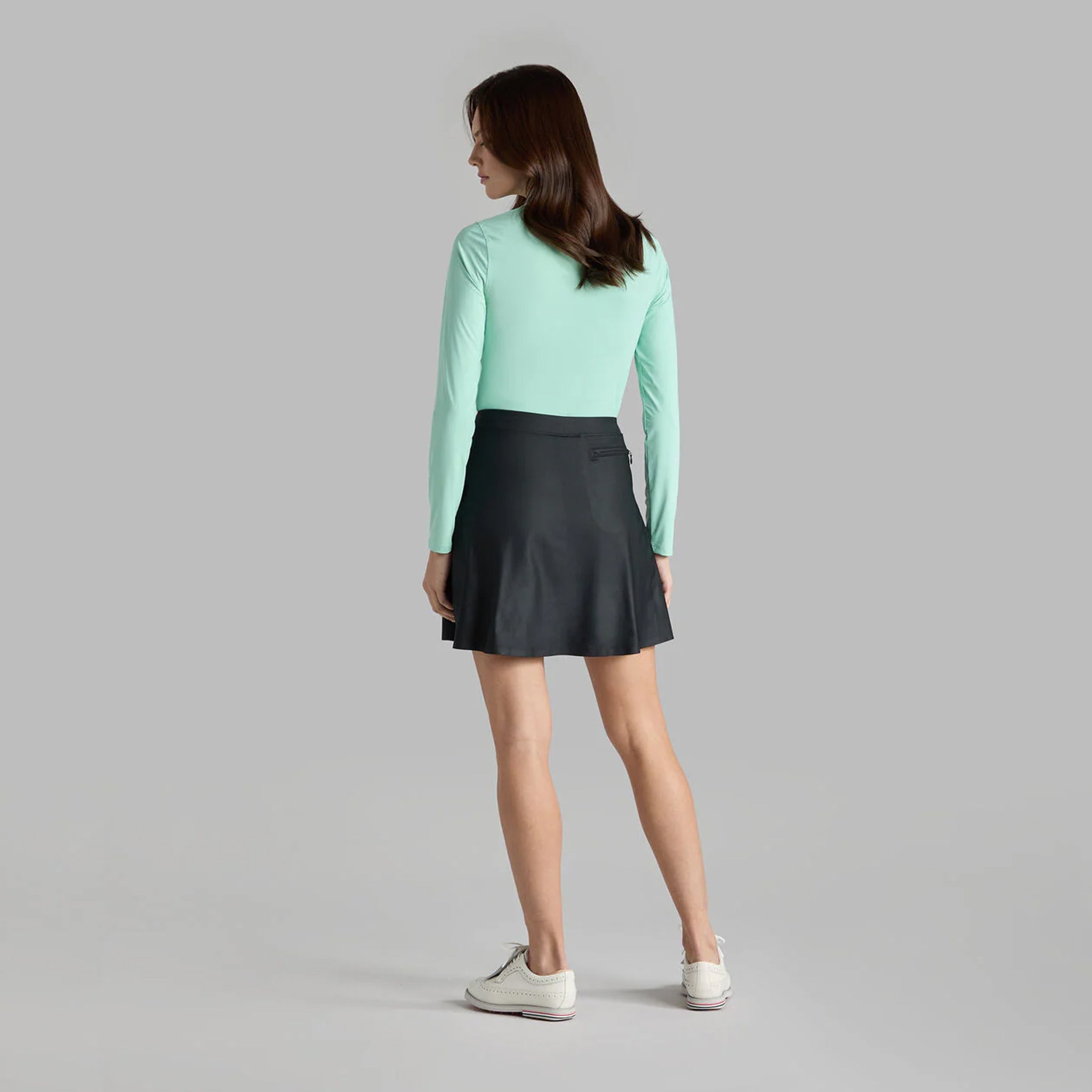G4 SILKY TECH NYLON QUARTER ZIP POLO MENTHOL / XS