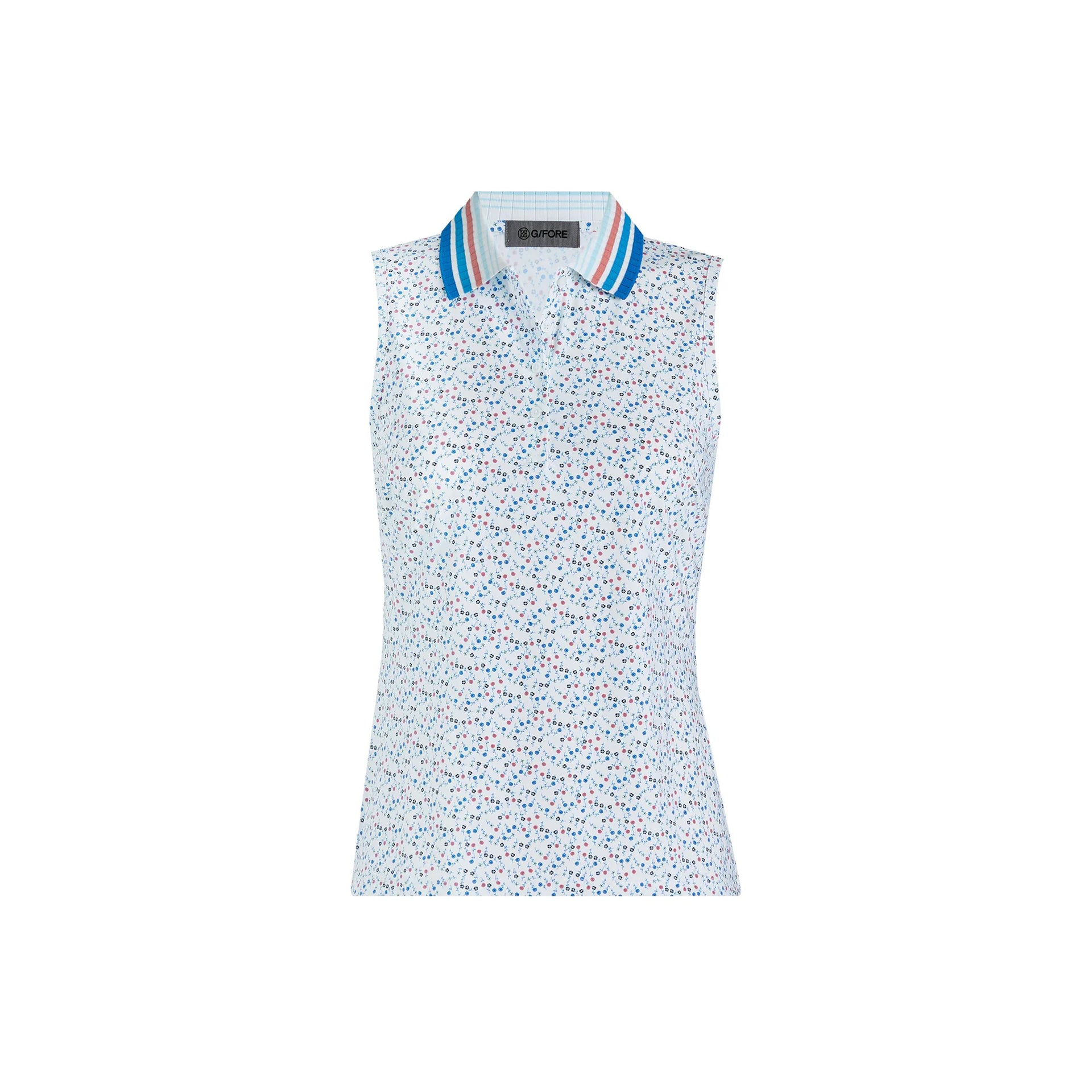 G4 SILKY TECH NYLON SLEEVELESS POLO SNOW / XS
