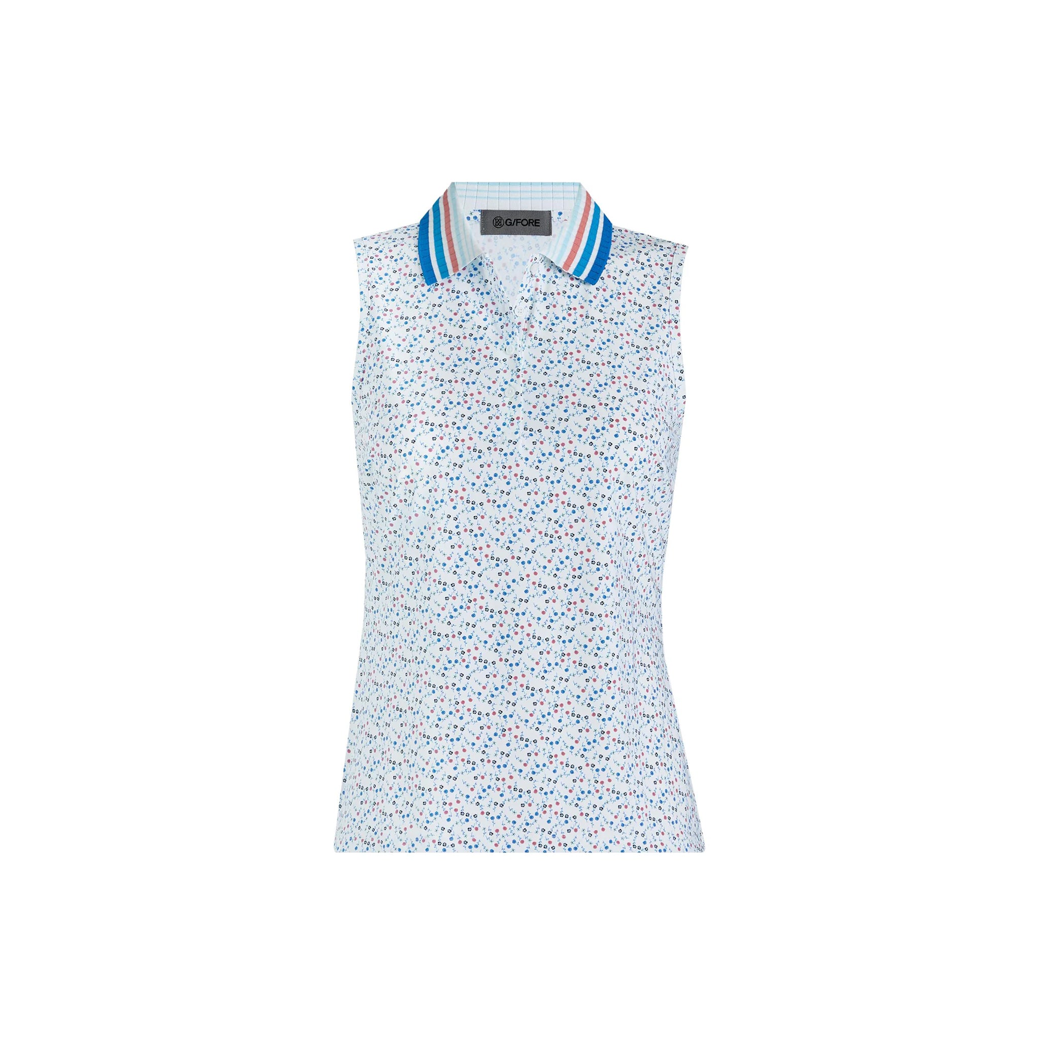 G4 SILKY TECH NYLON SLEEVELESS POLO SNOW / XS