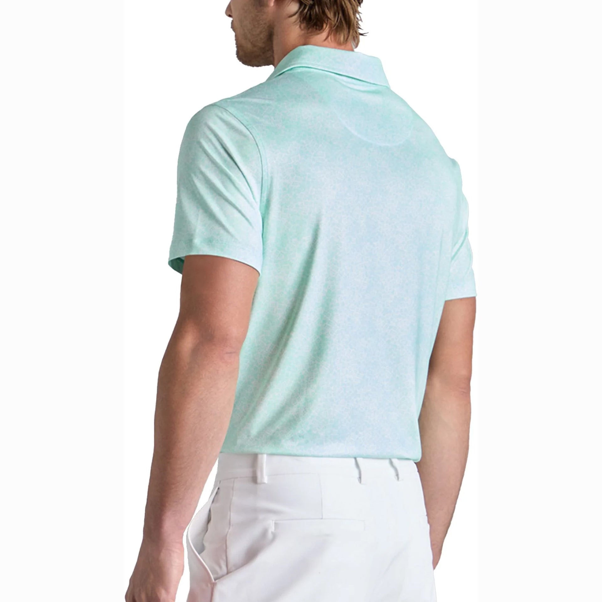 G4 SCALLOP WARP KNIT POLO BLUSH / S
