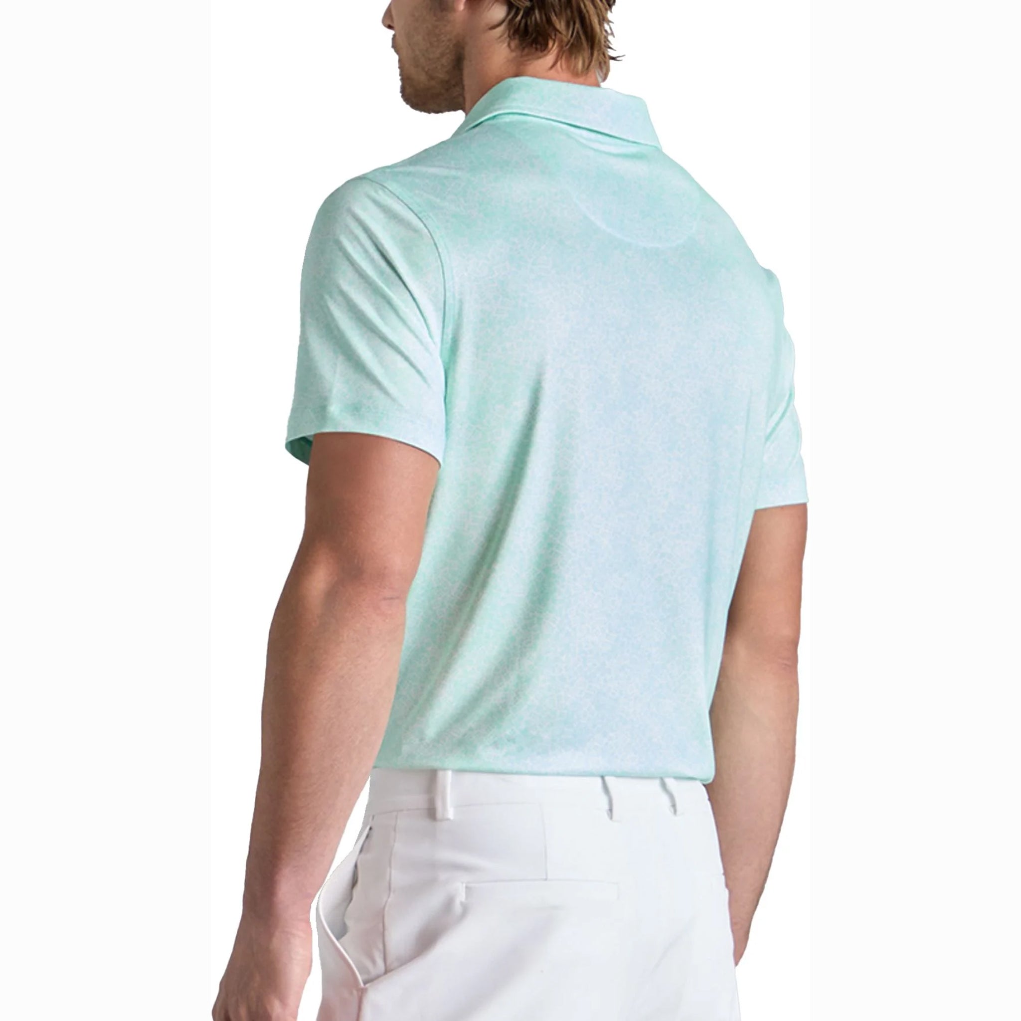 G4 SCALLOP WARP KNIT POLO BLUSH / S