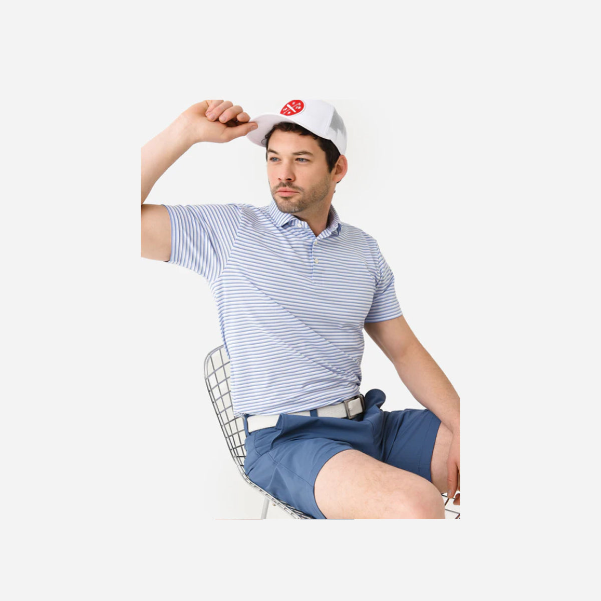 THE SAXTON SHIRT SAG/NVY/WHT M