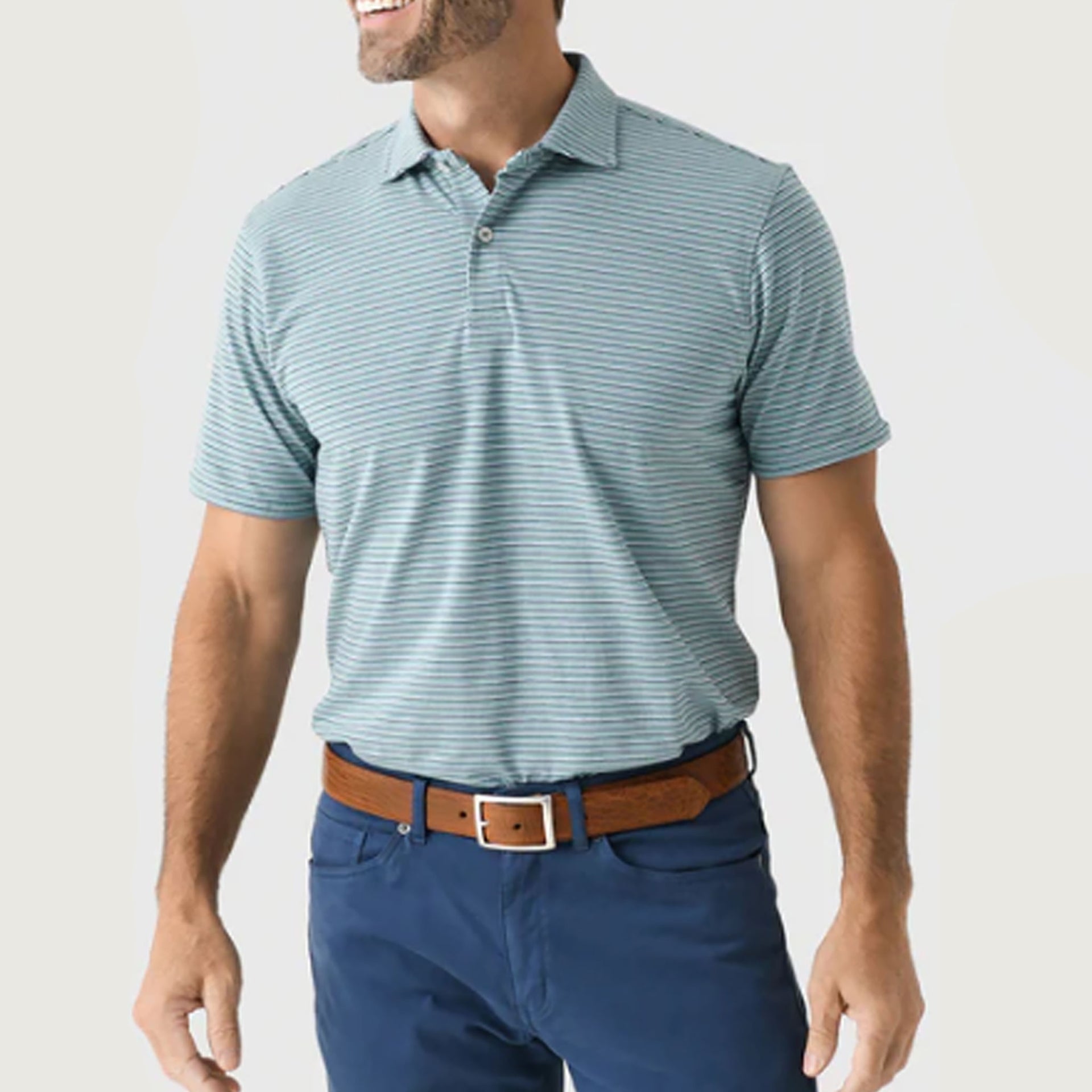 THE KEPPLER SHIRT SAG/WHT/NVY L
