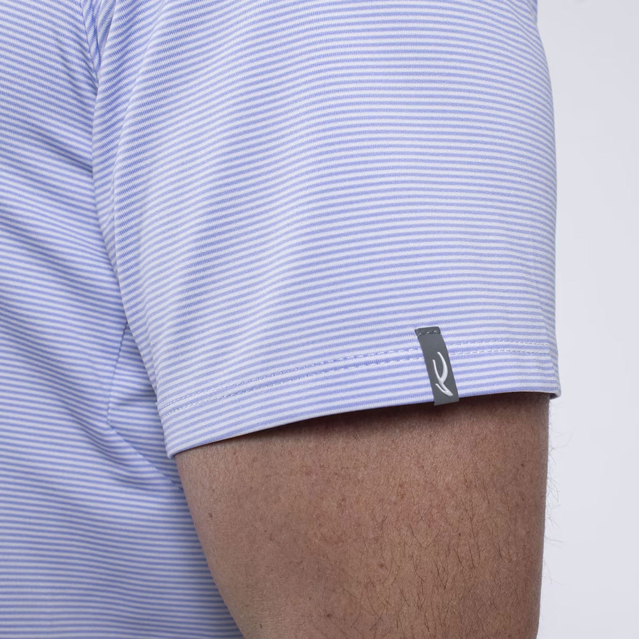 KJUS MEN SOREN POLO S/S POWDER BLUE/WHITE / 48