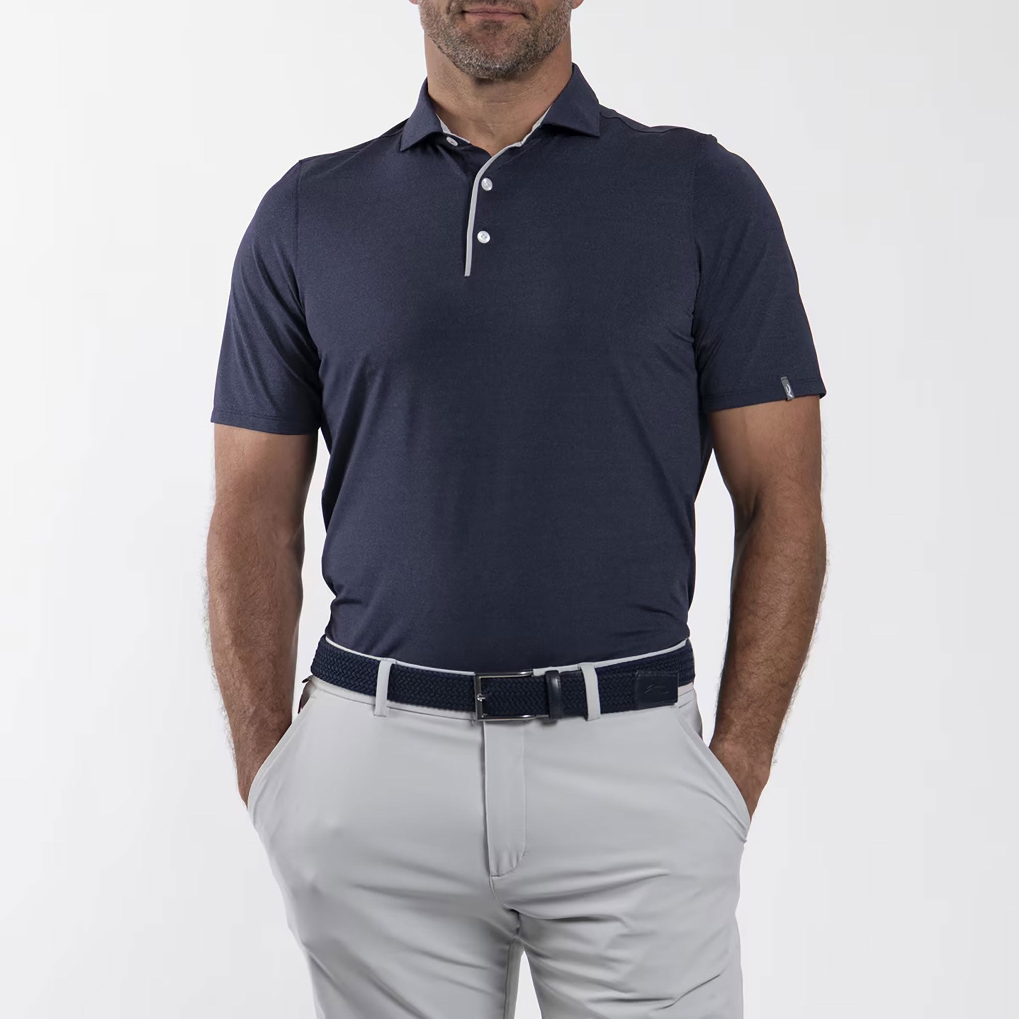 KJUS MENS ANDREWS COOLING POLO S/S ATLANTA BLUE/ALLOY / 48