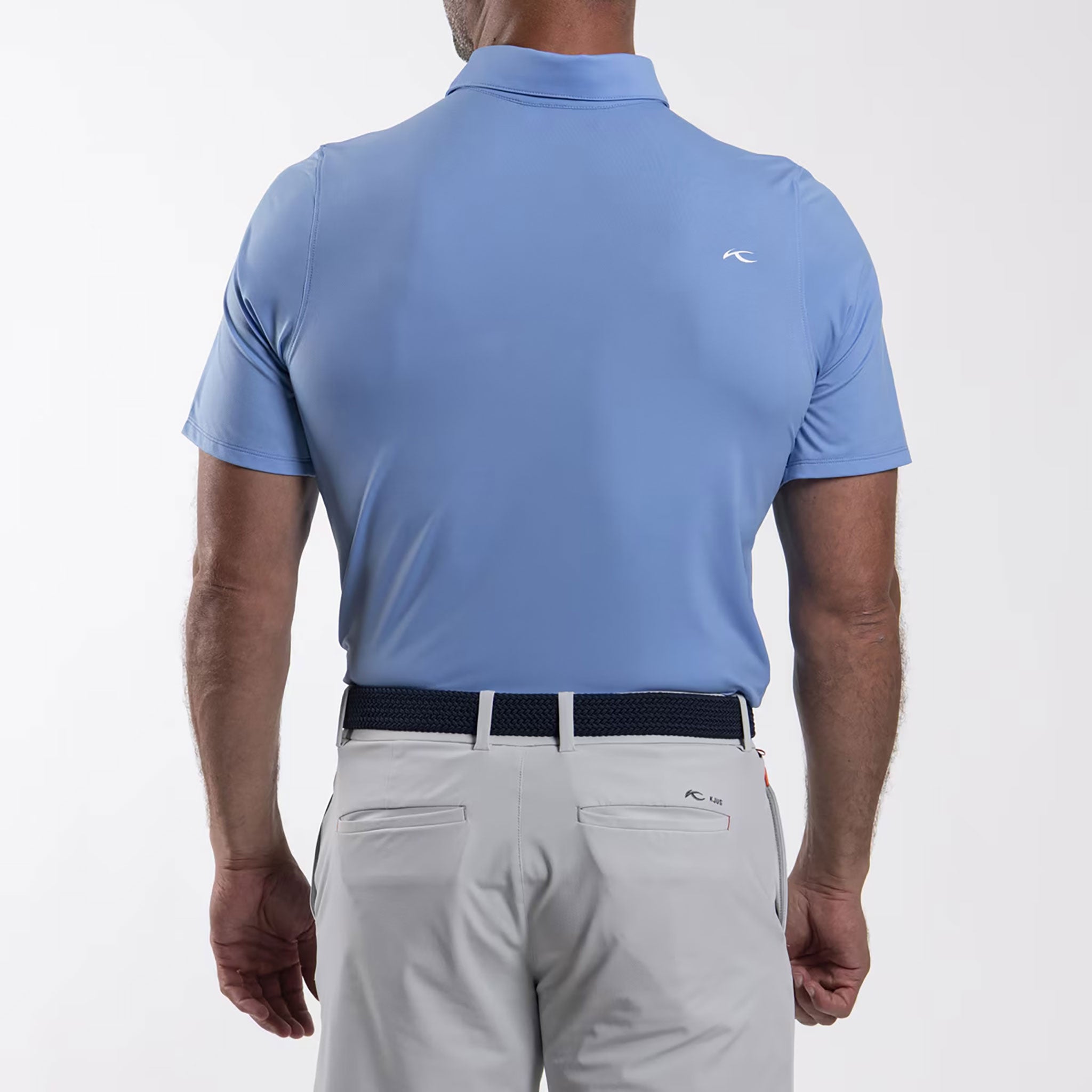 KJUS MENS ANDREWS COOLING POLO S/S CERULEAN/ALLOY / 48