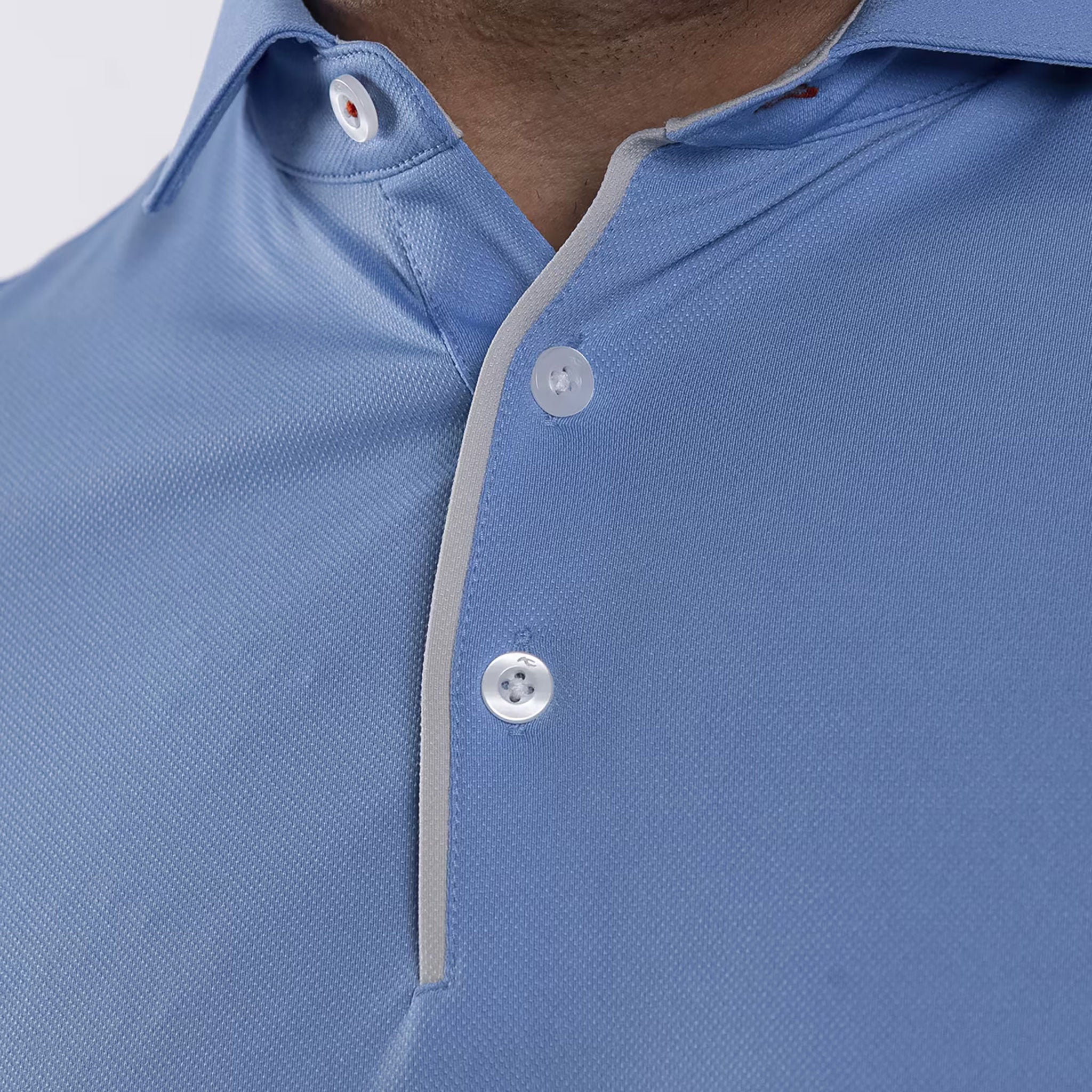 KJUS MENS ANDREWS COOLING POLO S/S CERULEAN/ALLOY / 48
