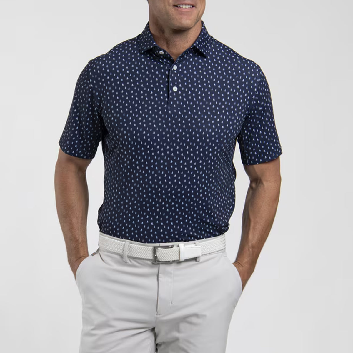KJUS GOLFER POLO ATLANTA BLUE/WHITE