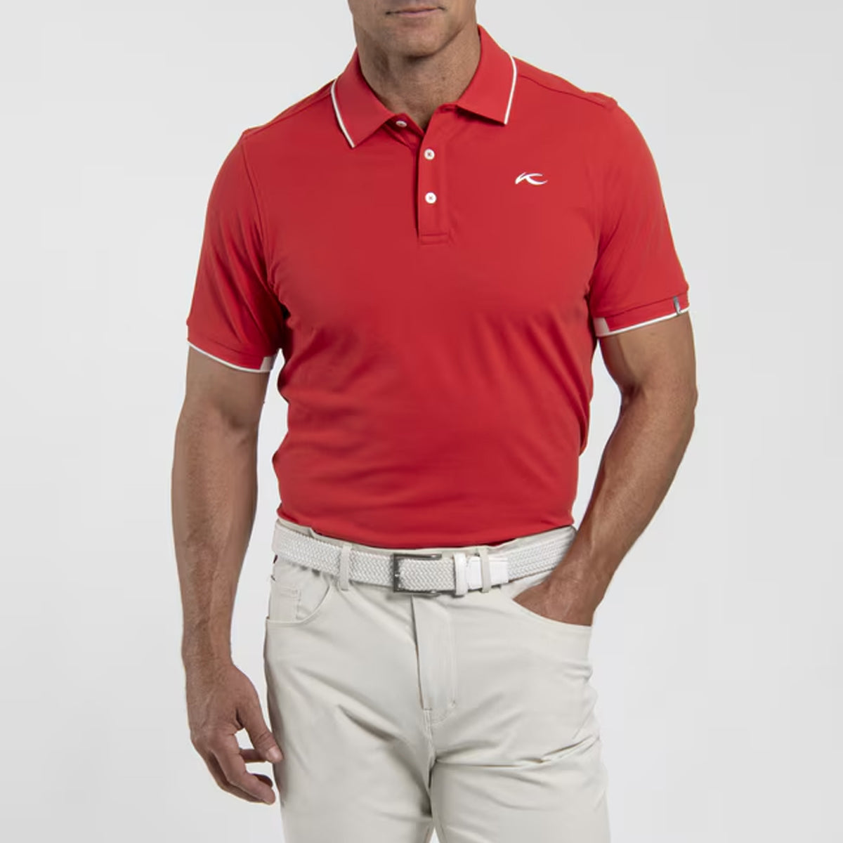 KJUS STAN 2.0 POLO COSMIC RED/WHITE