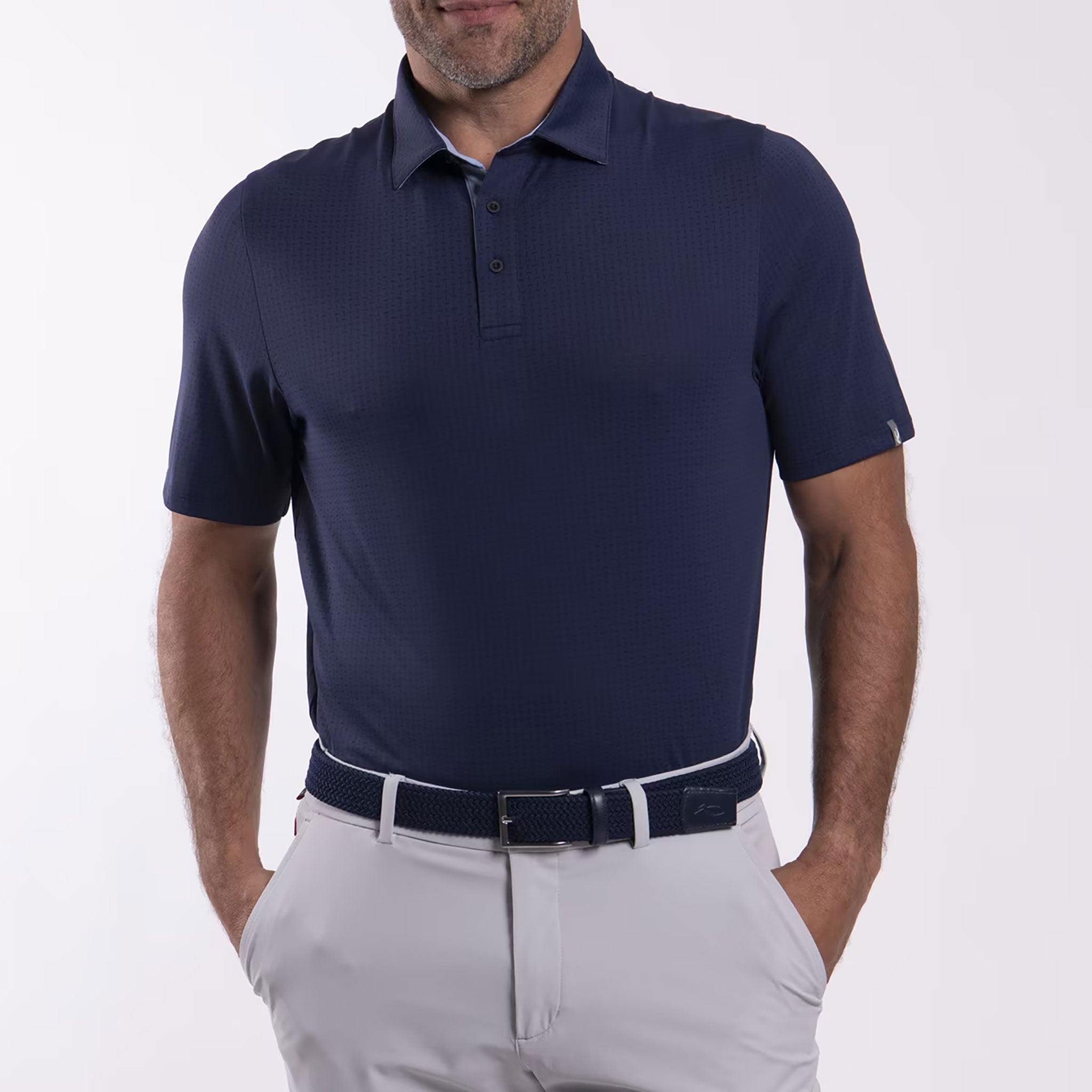 KJUS MEN SAVIN STRUCTURE POLO S/S ATLANTA BLUE / 48