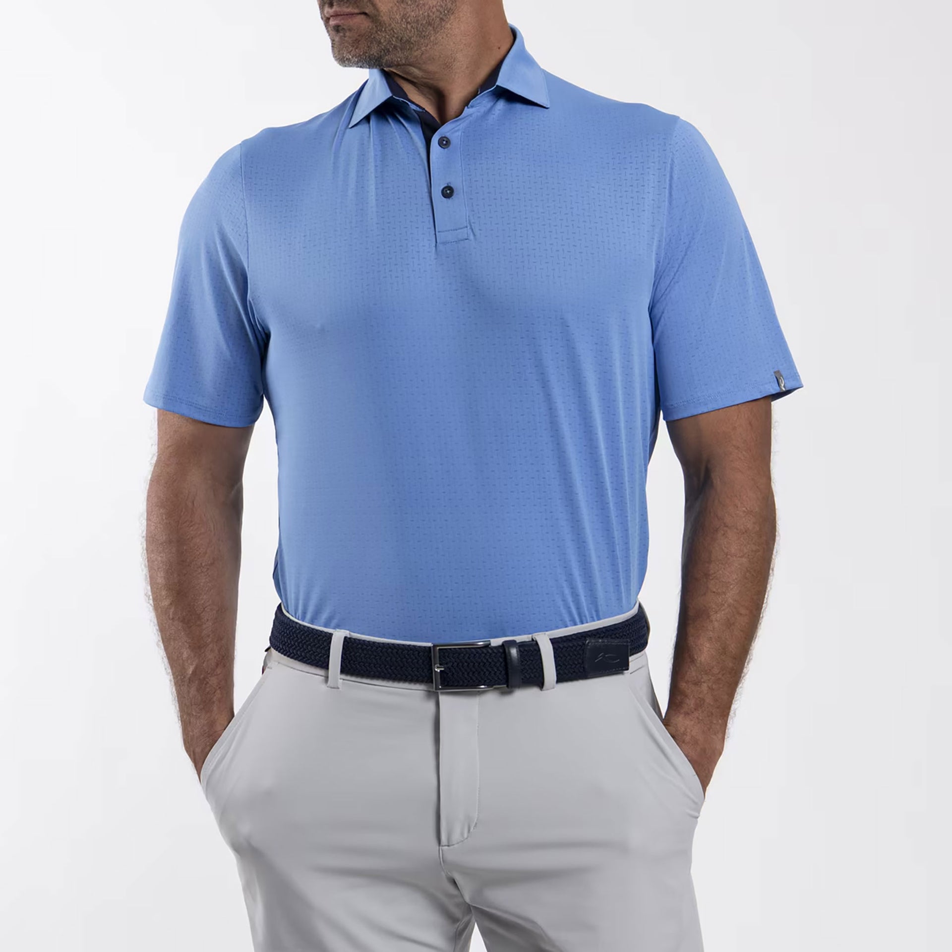 KJUS MEN SAVIN STRUCTURE POLO S/S CERULEAN / 48