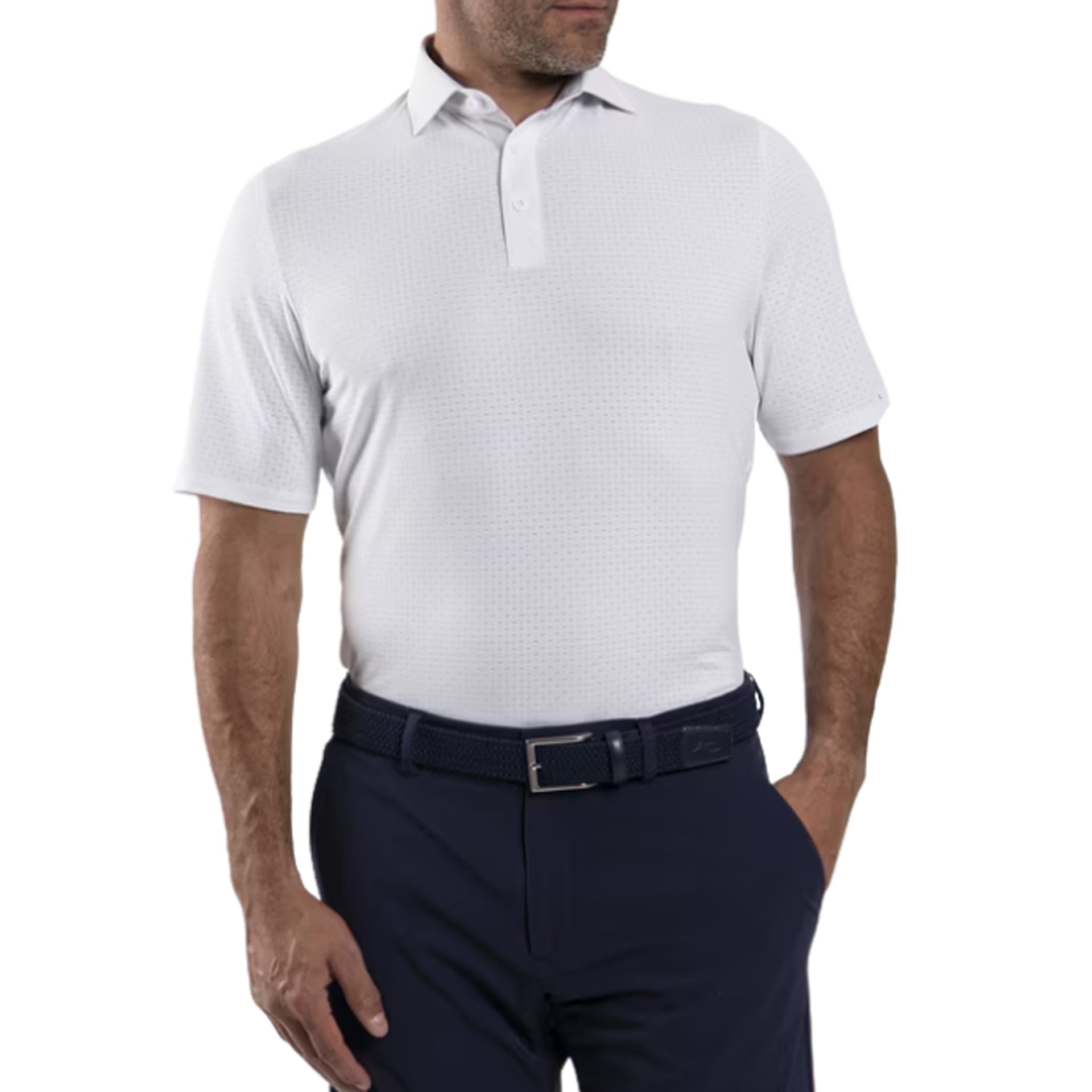 WHITE/ALLOY KJUS MEN SAVIN STRUCTURE POLO S/S