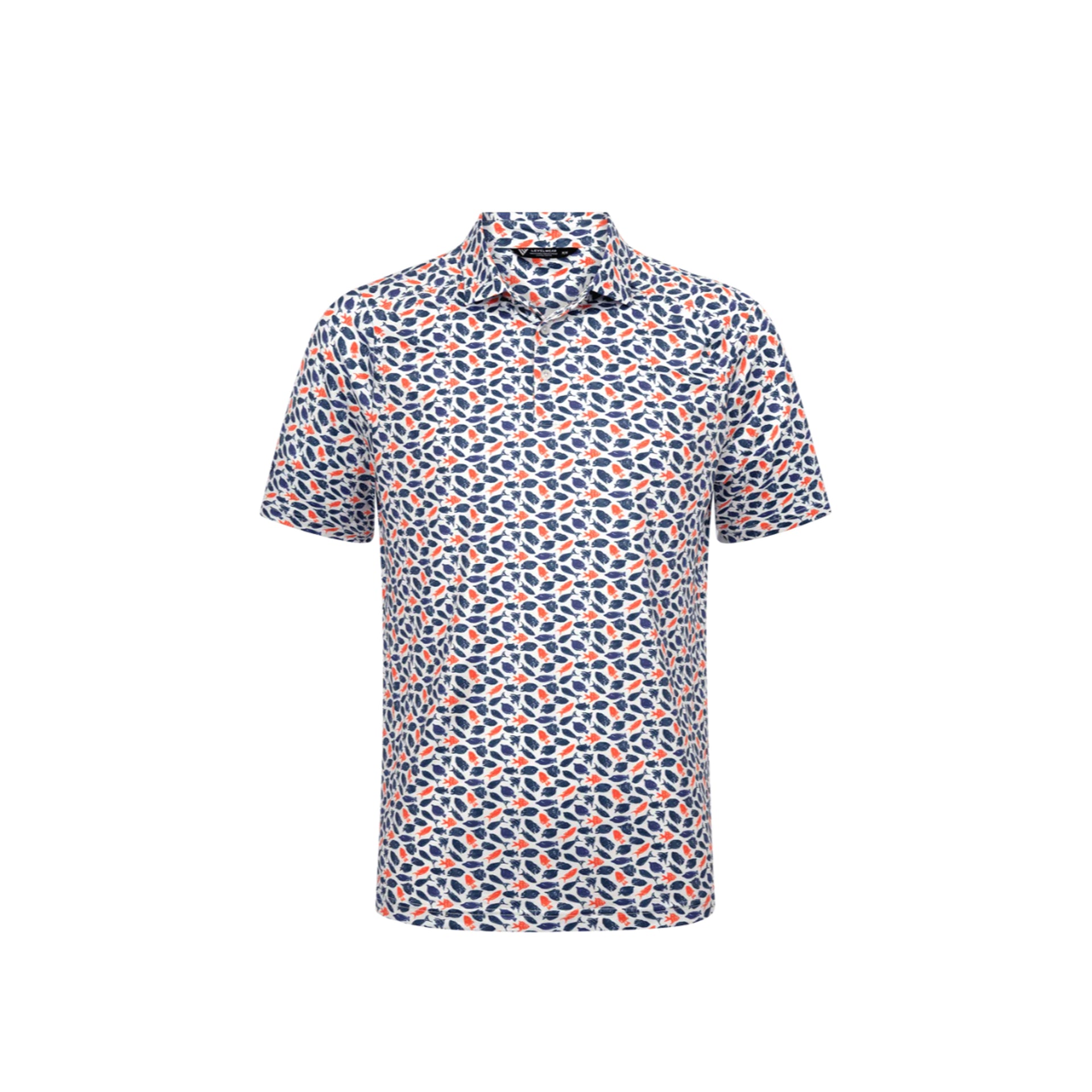 TROPICAL COLLECTION  POLO SKIPPER BLUE/NAST ORANGE