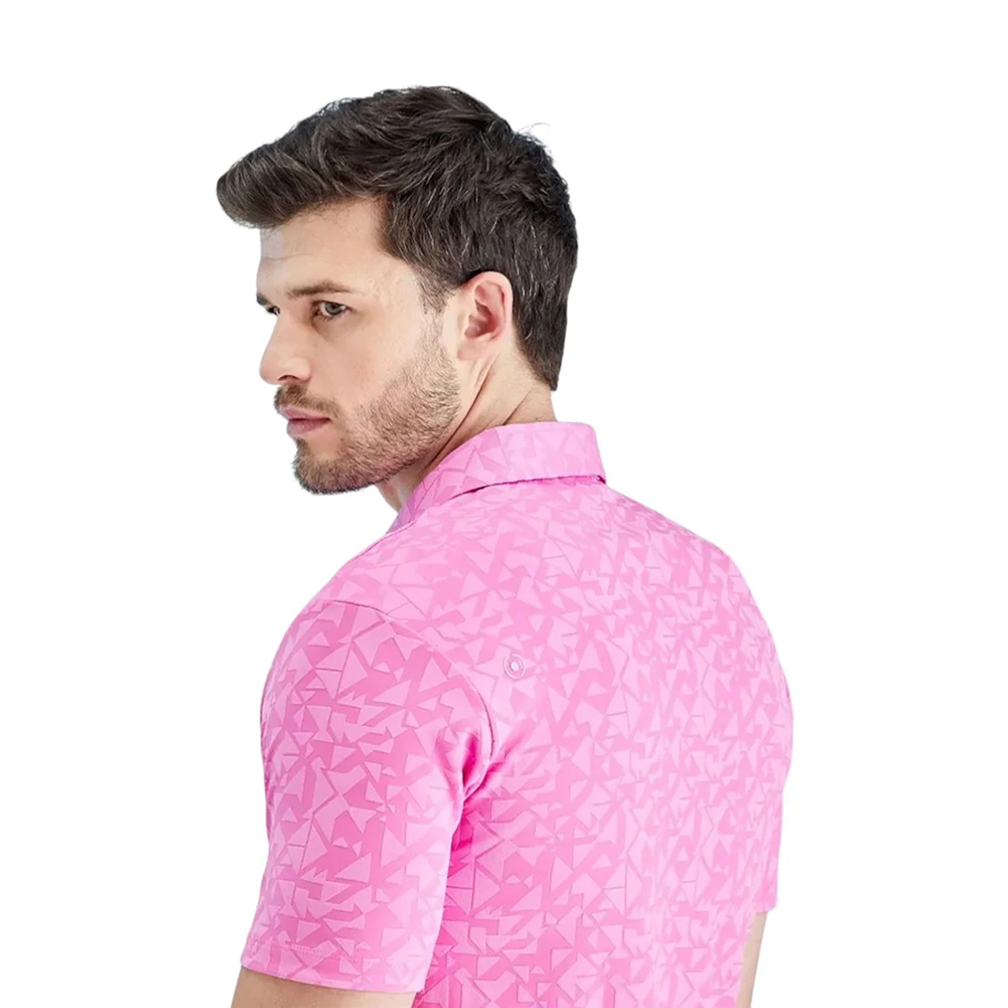 PING GEO-CAMO POLO L / ULTRA PINK
