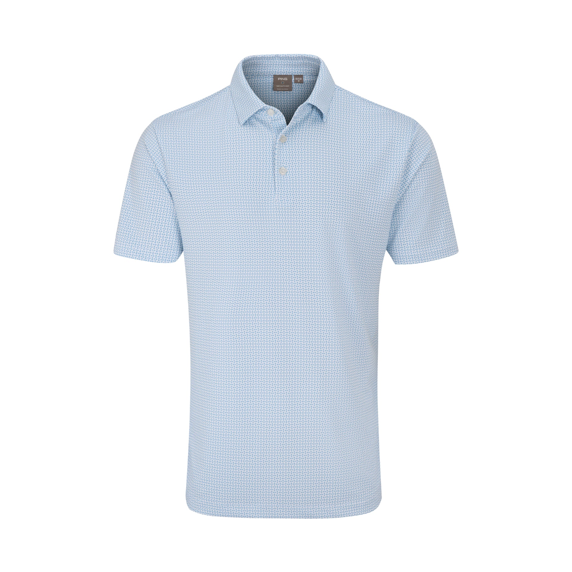 PING GILMORE POLO WHITE/DUSTY BLUE
