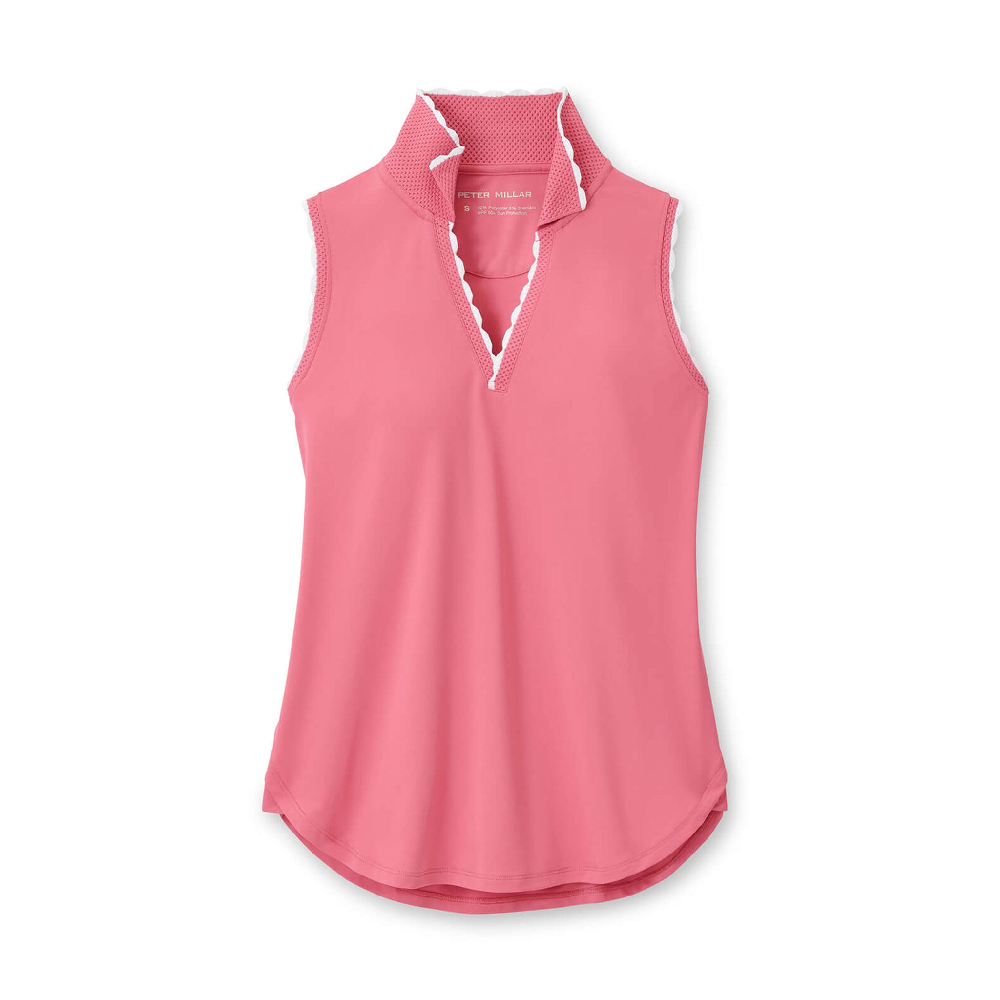 PM LADIES OPAL SLEEVELESS STRETCH JERSEY POLO PRISM / L