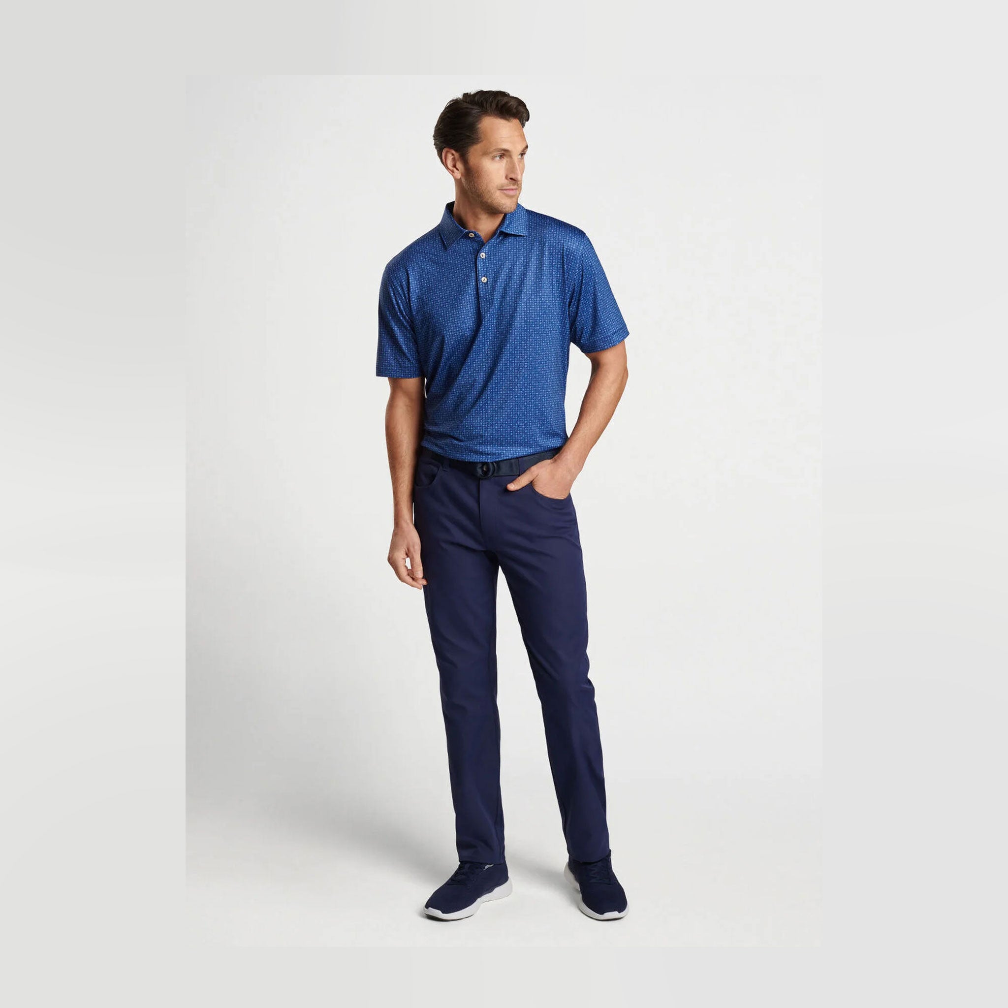 PM PERFORMANCE JERSEY POLO STONE NAVY / L