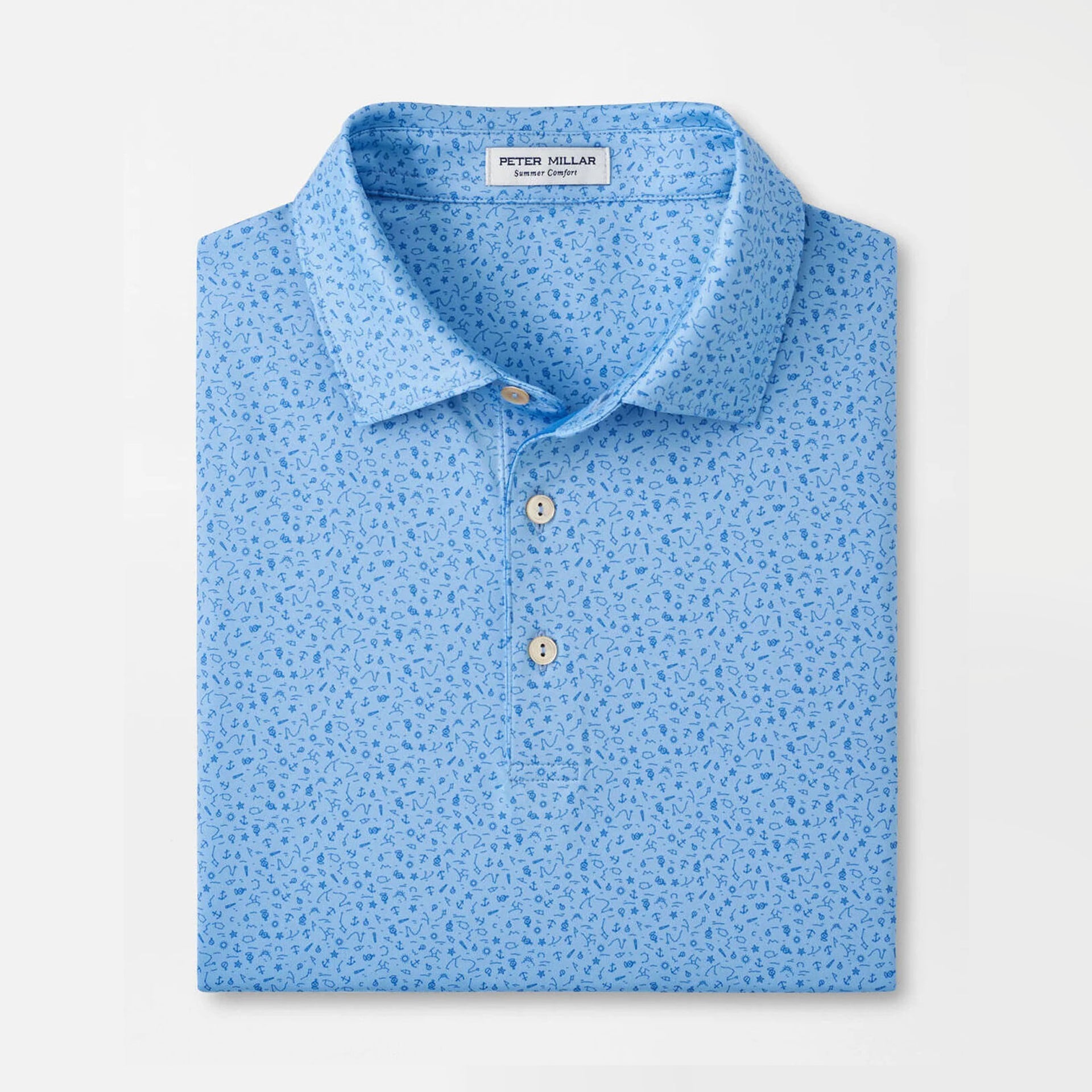 PM MARINE NAVIGATION PERFORMANCE JERSEY POLO CAPE BLUE / L