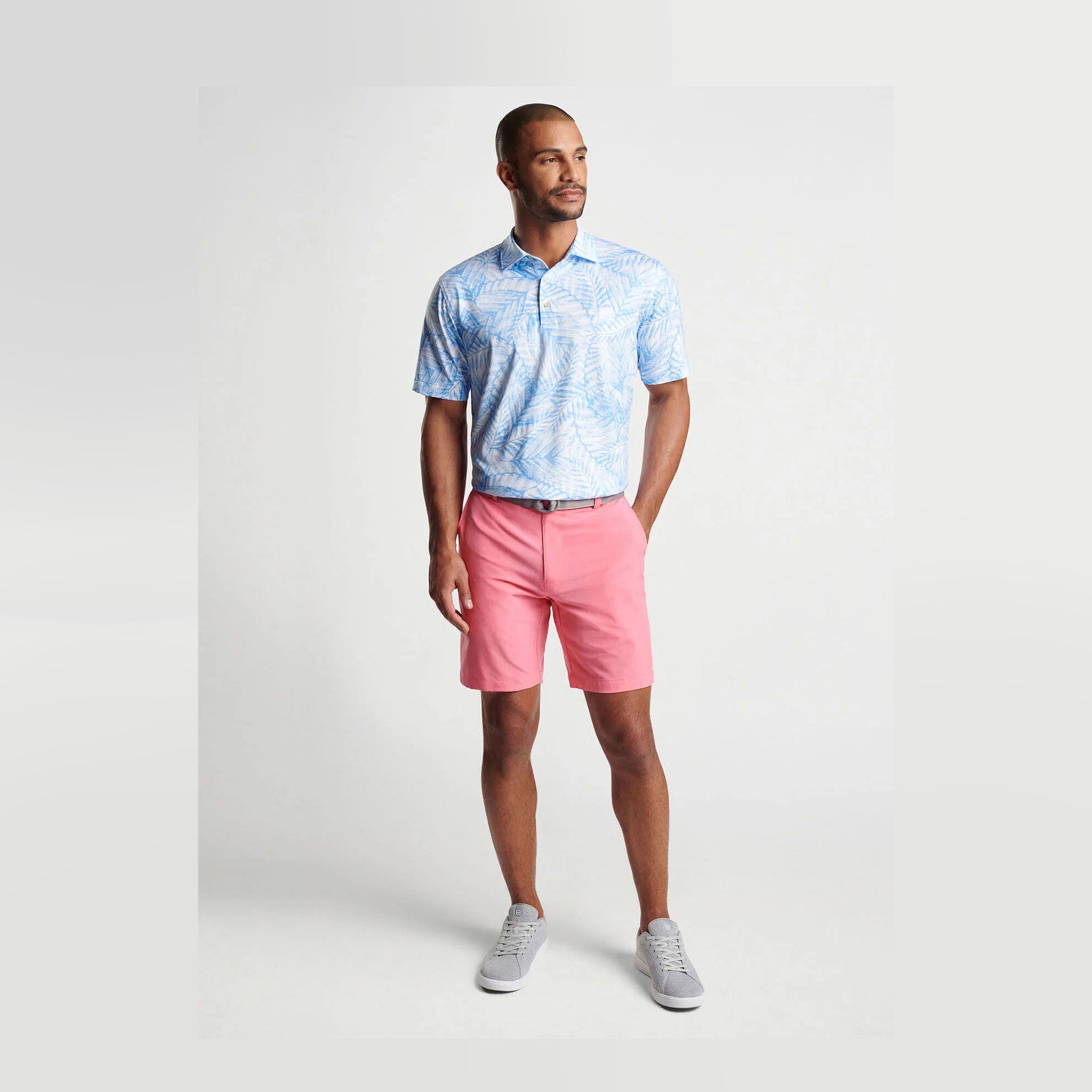 PM FERN PERFORMANCE JERSEY POLO WHITE / L