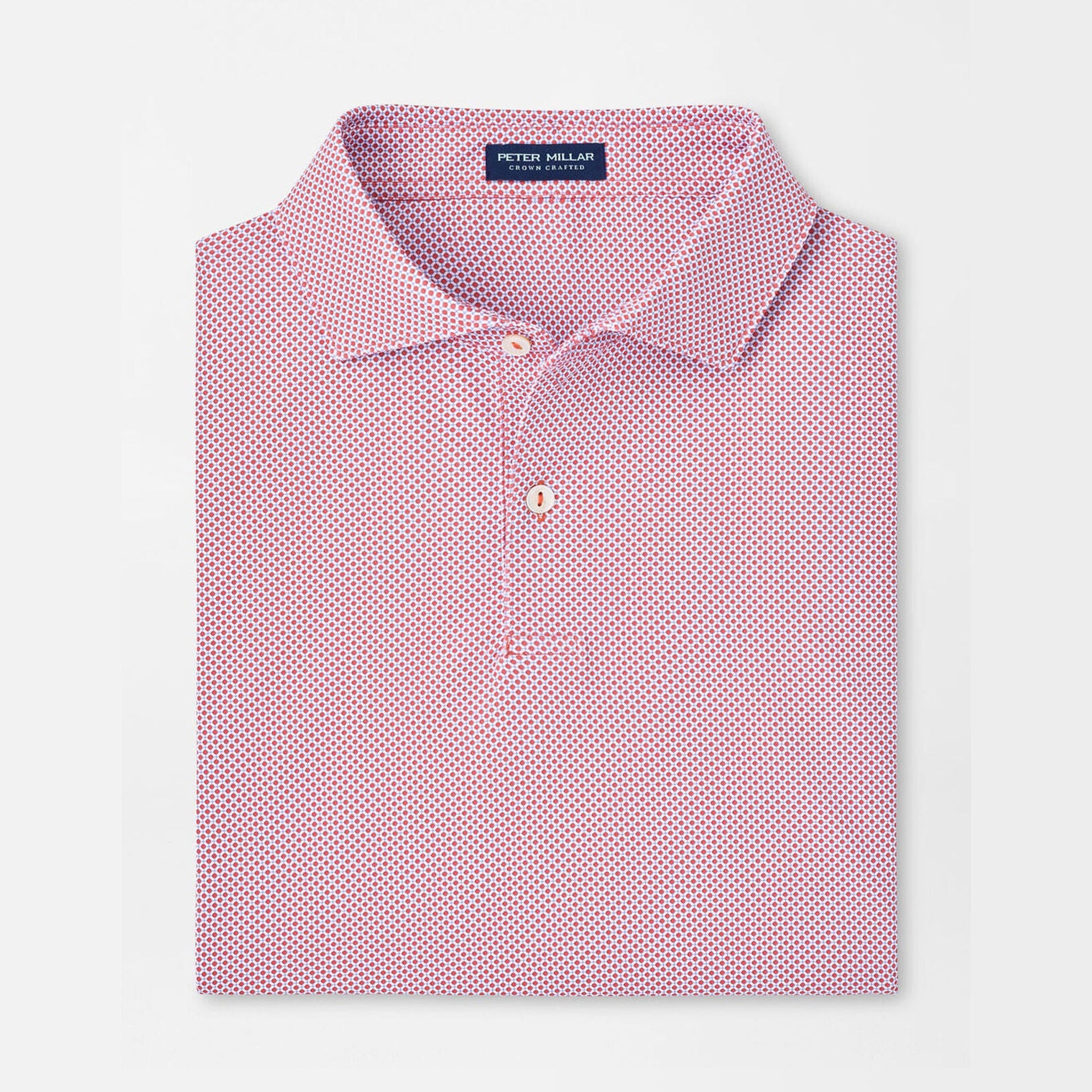 PM DELANCEY DOT PERFORMANCE JERSEY POLO SILVER LILY / M
