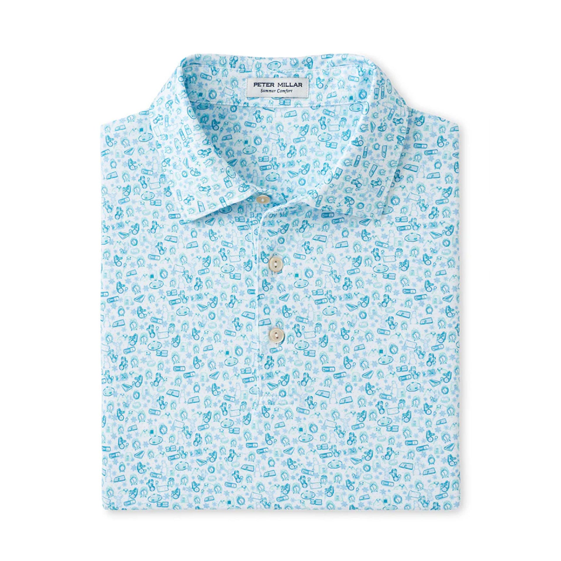PM DEJA VU PERFORMANCE JERSEY POLO WHITE / L
