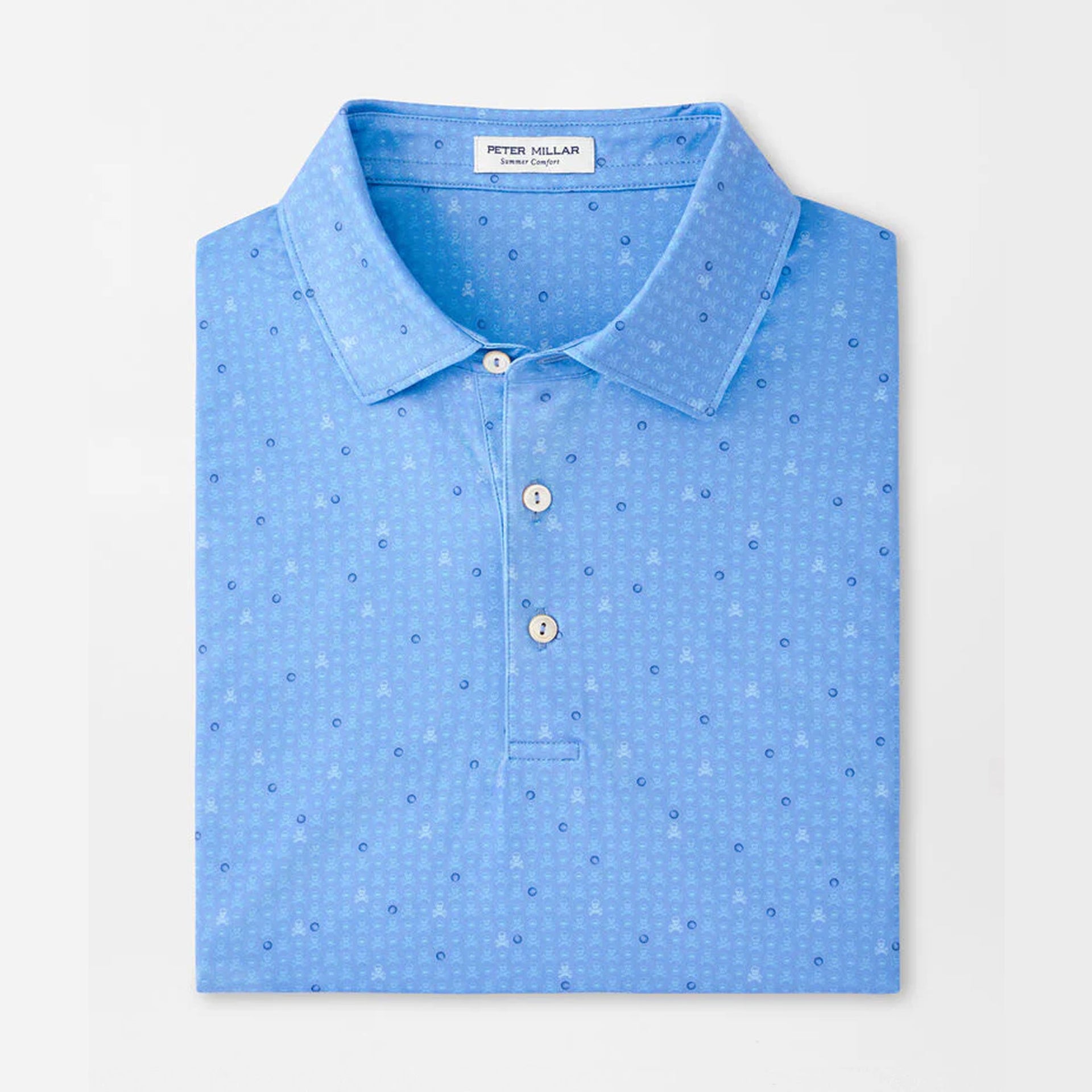 PM SKULL IN ONE PERF JERSEY POLO BONNIE BLUE / 2XL