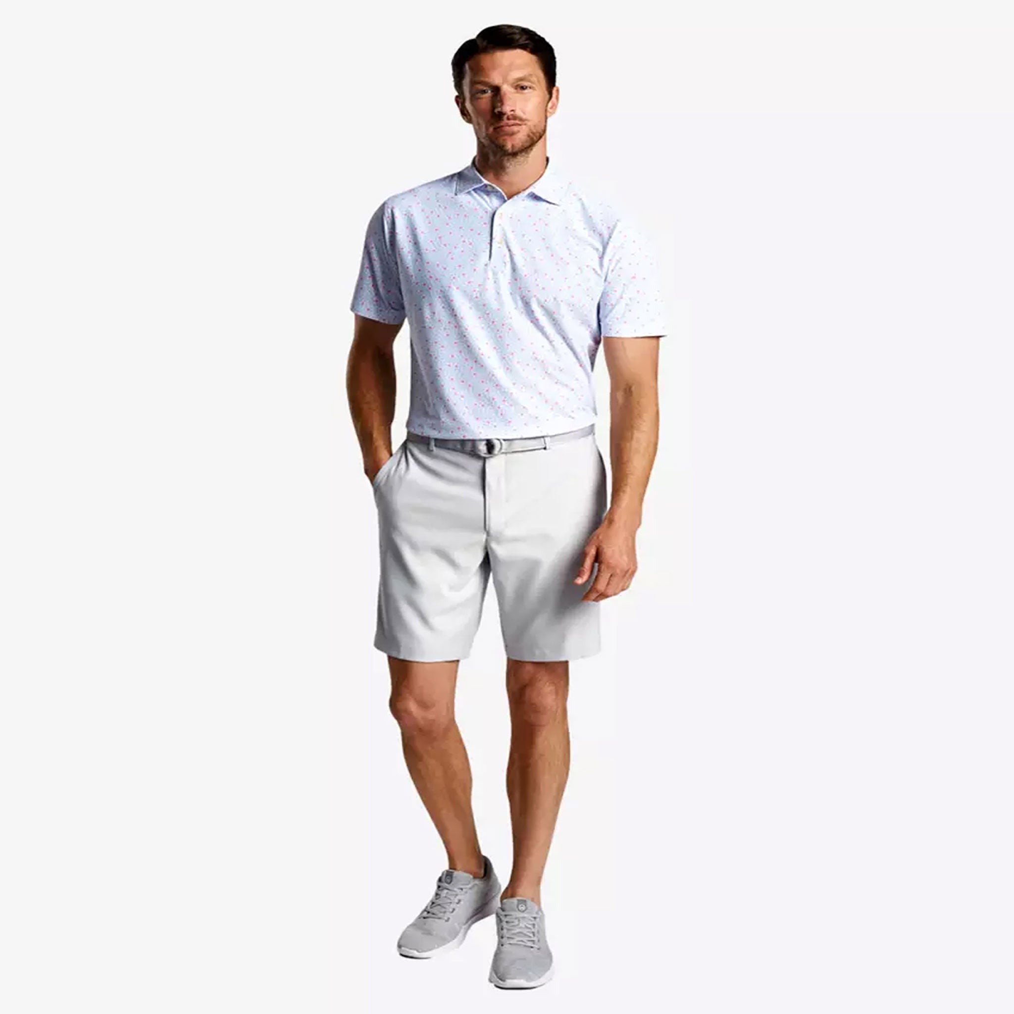 PM STARFISH PERFORMANCE MESH POLO WHITE / L