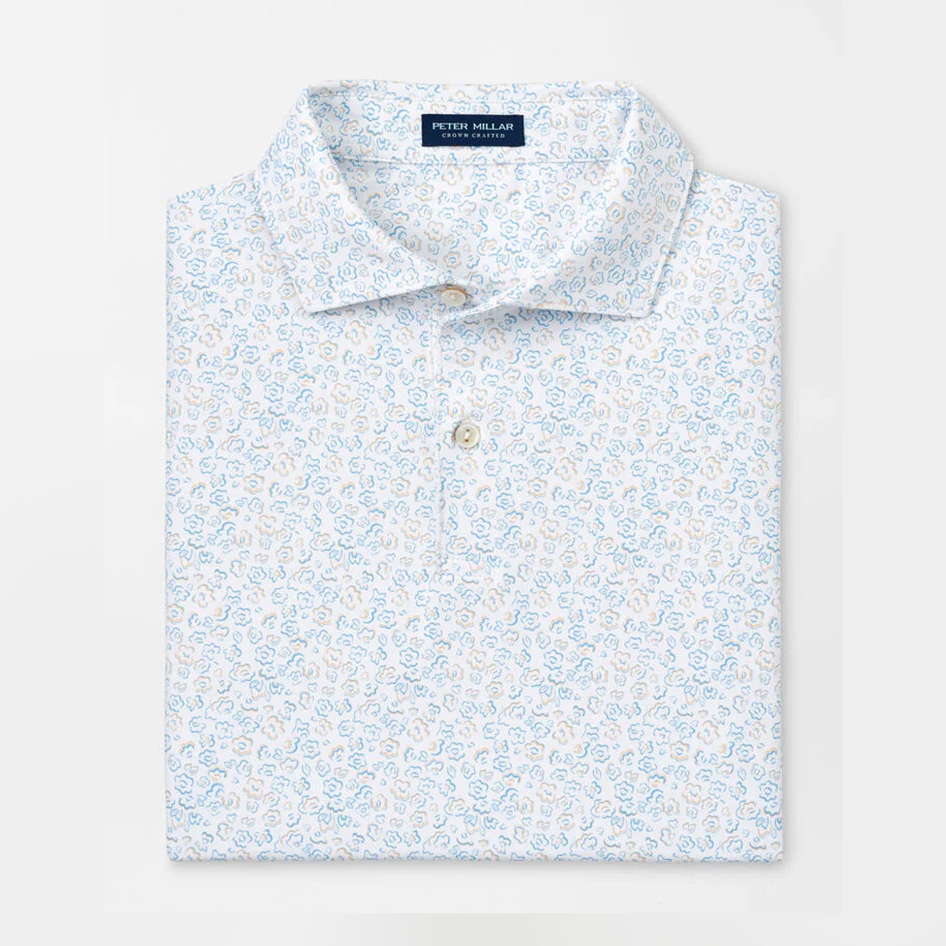 PM FIELDS OF CARLSBAD PERFORMANCE JERSEY POLO WHITE / L