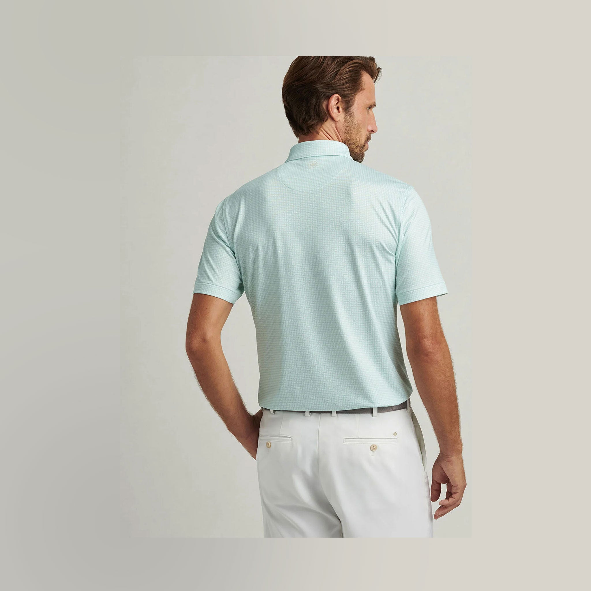 PM MENS VORBIT PERFORMANCE JERSEY POLO WHITE-PORT / L